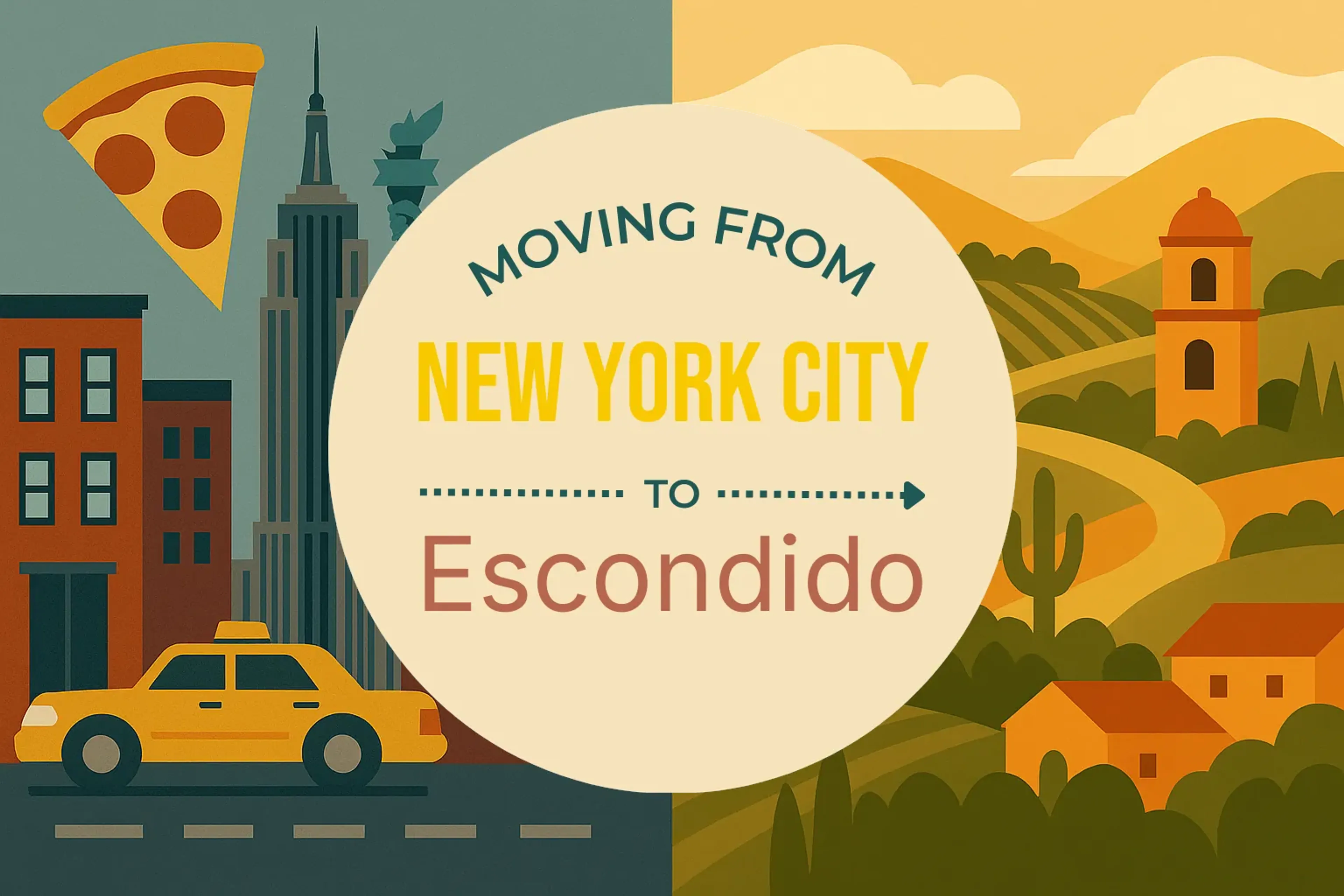 Side-by-side comparison of New York City to Escondido moving companies
