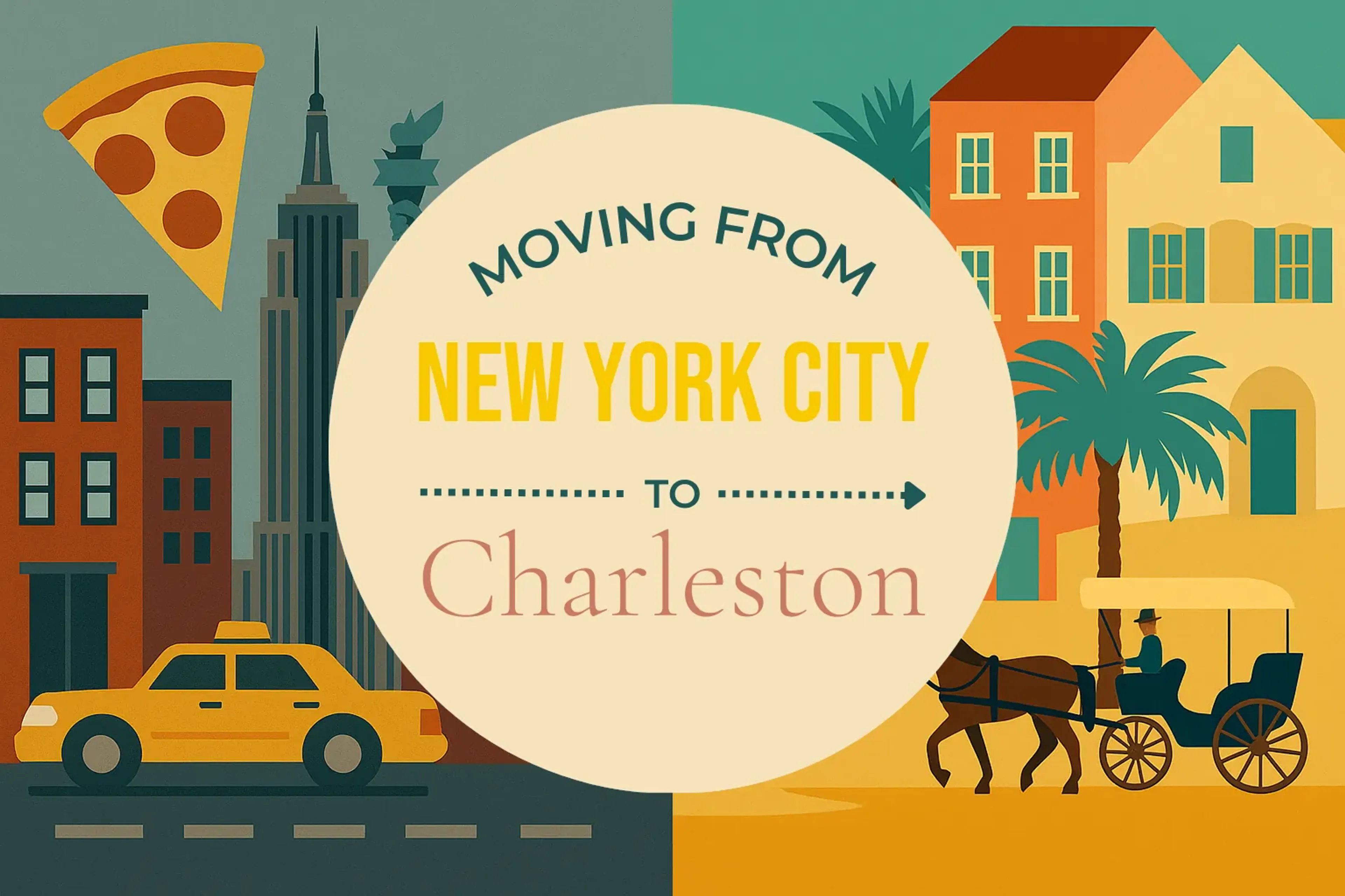 Side-by-side comparison of New York City to Charleston moving companies