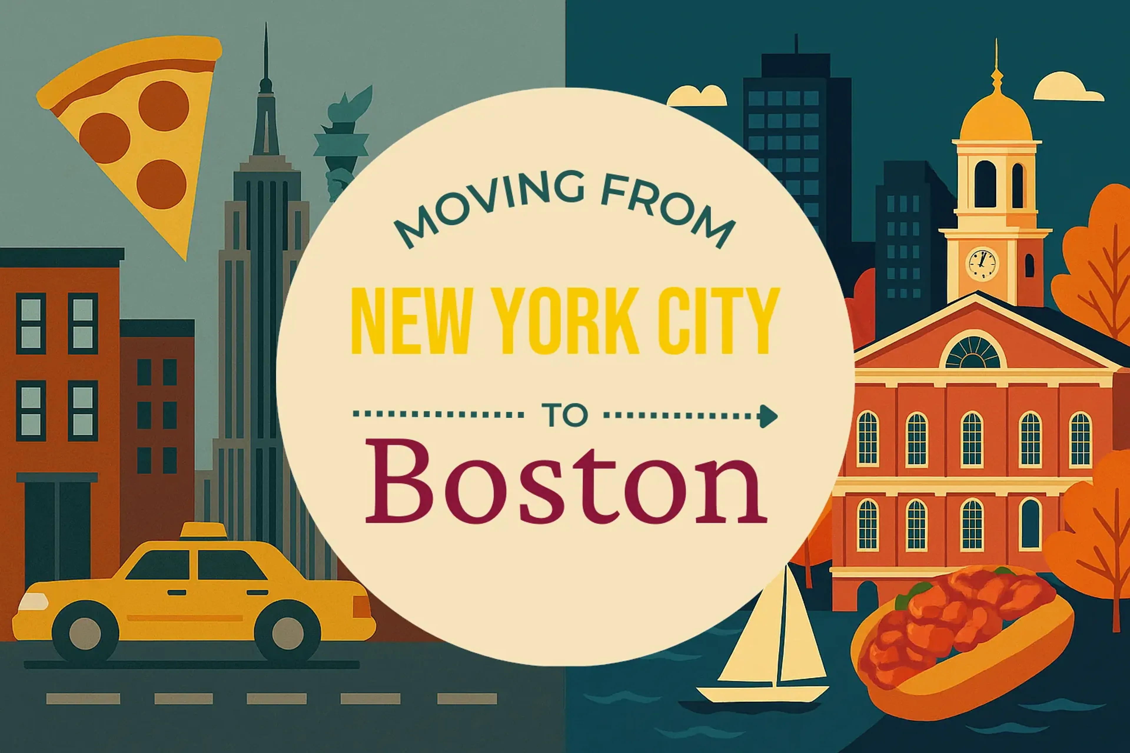 Side-by-side comparison of New York City to Boston moving companies