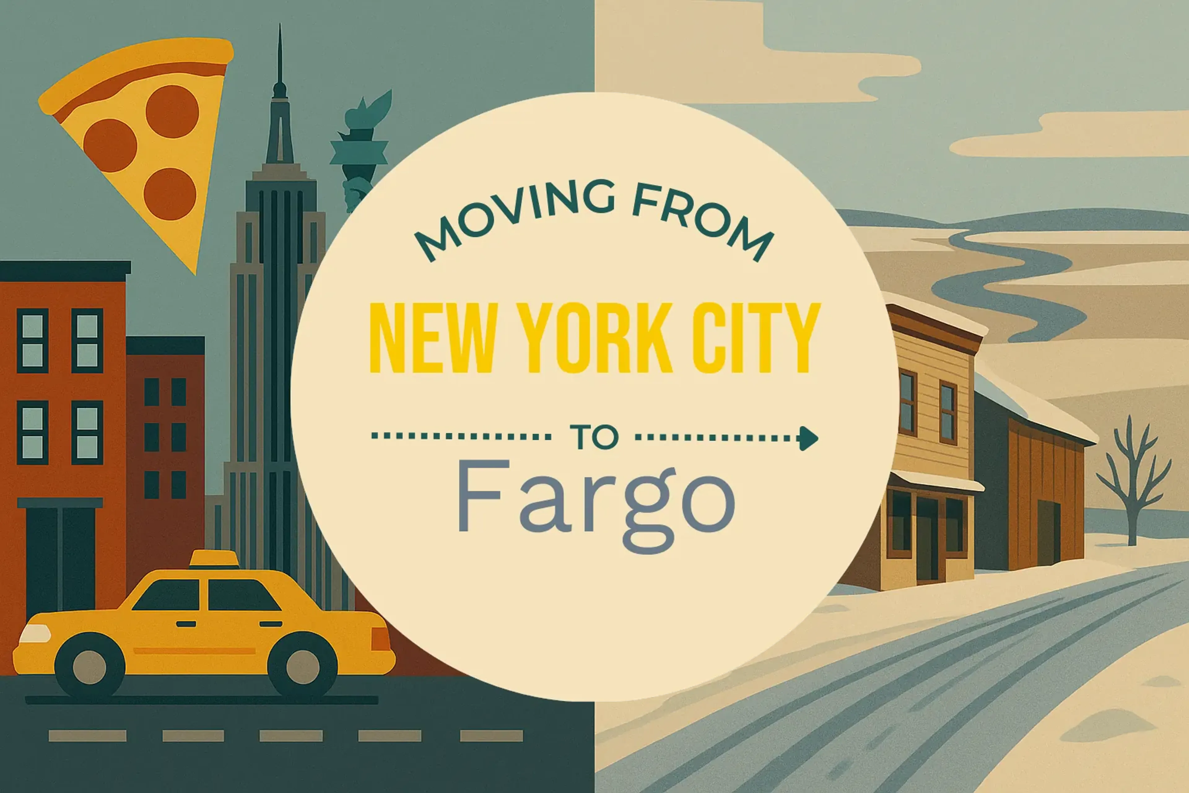 Side-by-side comparison of New York City to Fargo moving companies
