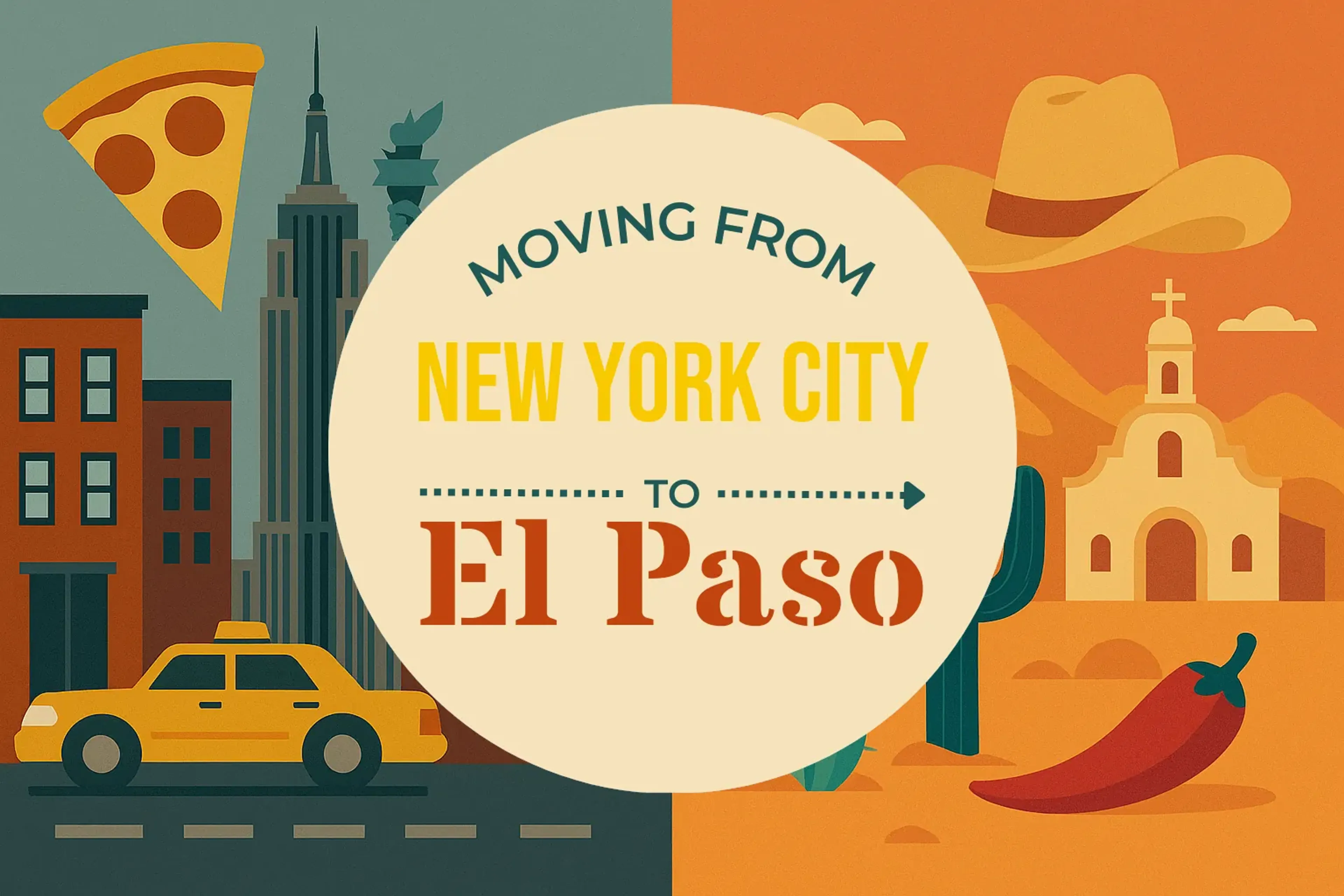 Side-by-side comparison of New York City to El Paso moving companies