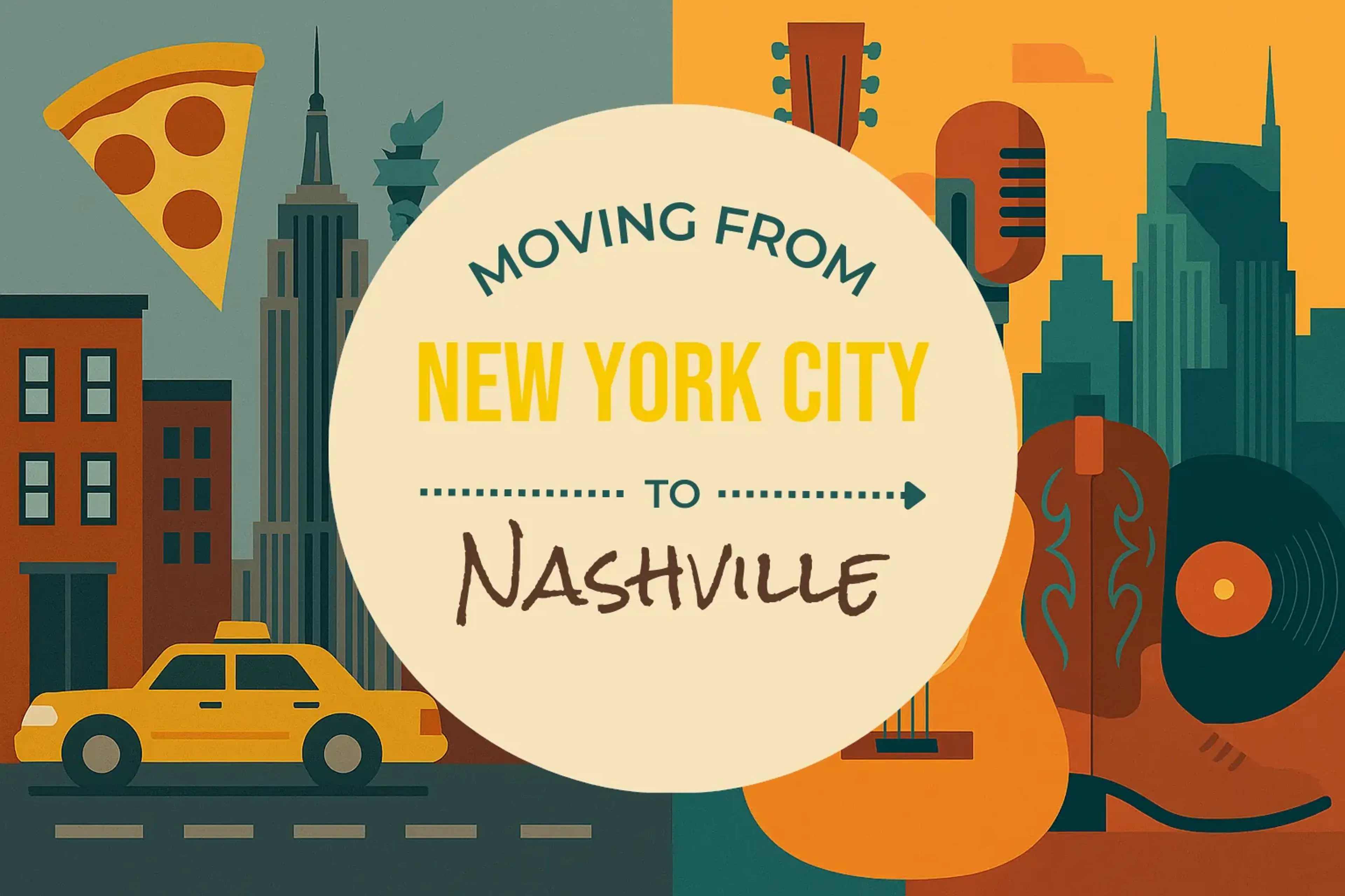 Side-by-side comparison of New York City to Nashville moving companies