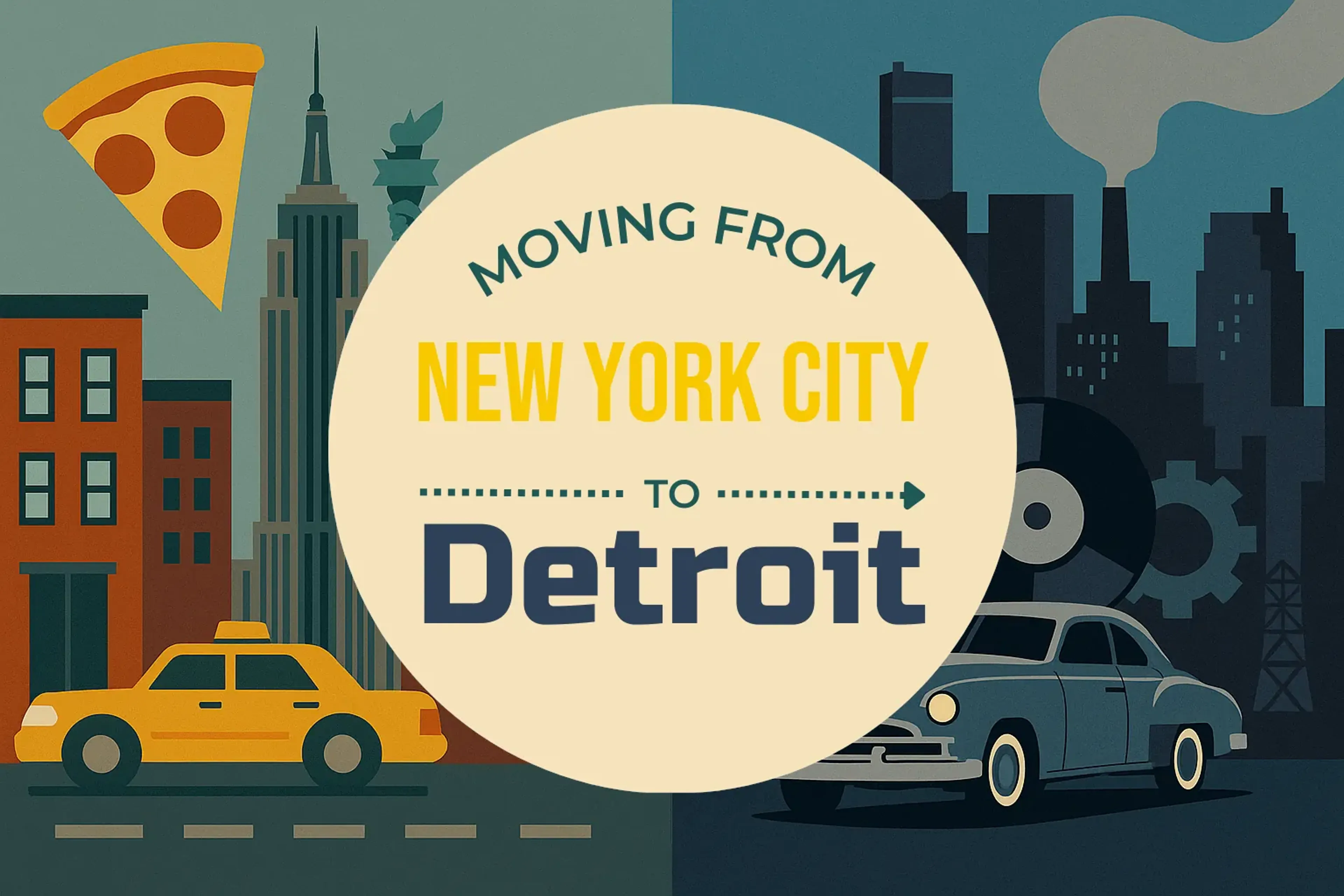 Side-by-side comparison of New York City to Detroit moving companies