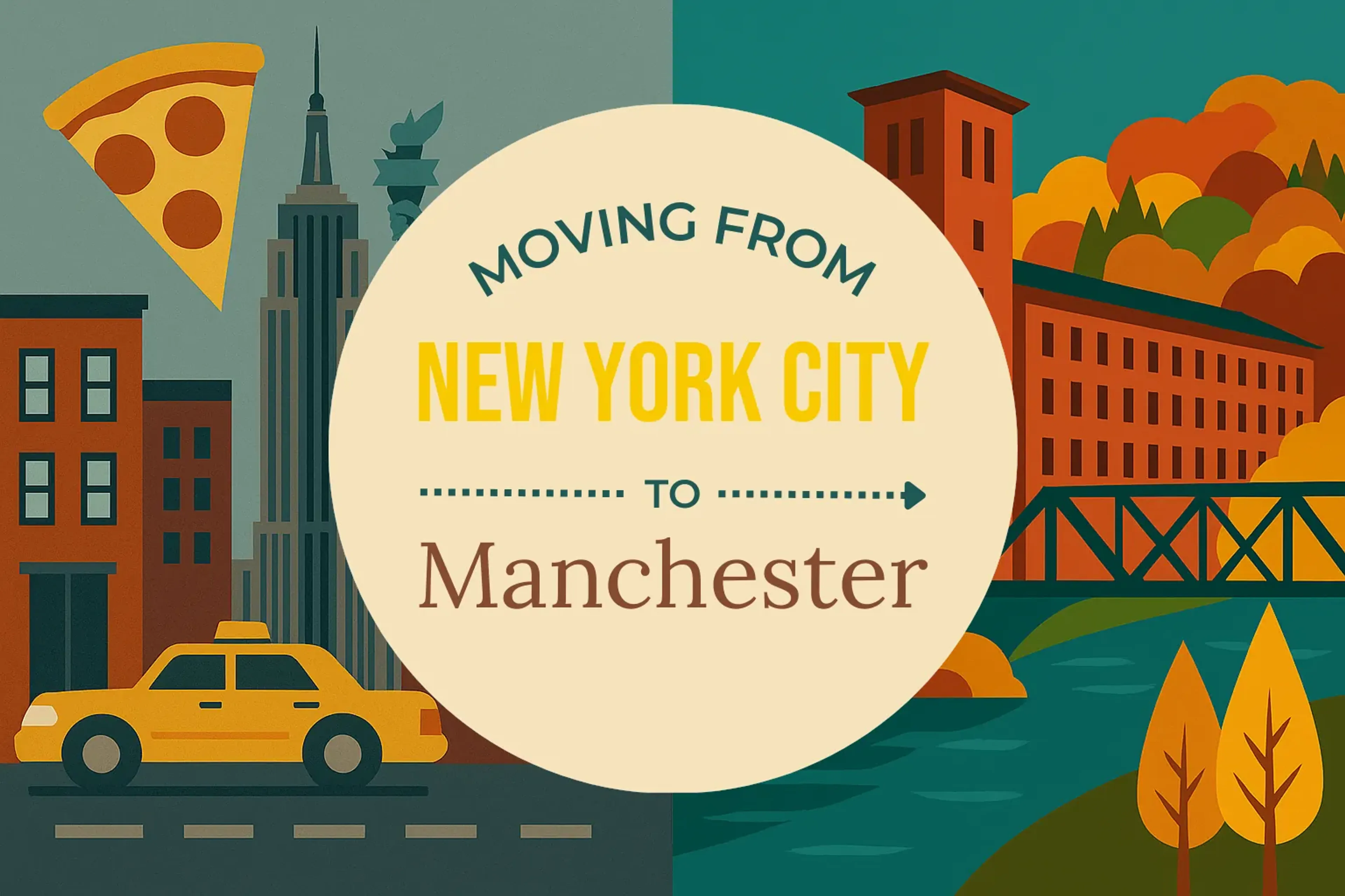 Side-by-side comparison of New York City to Manchester moving companies