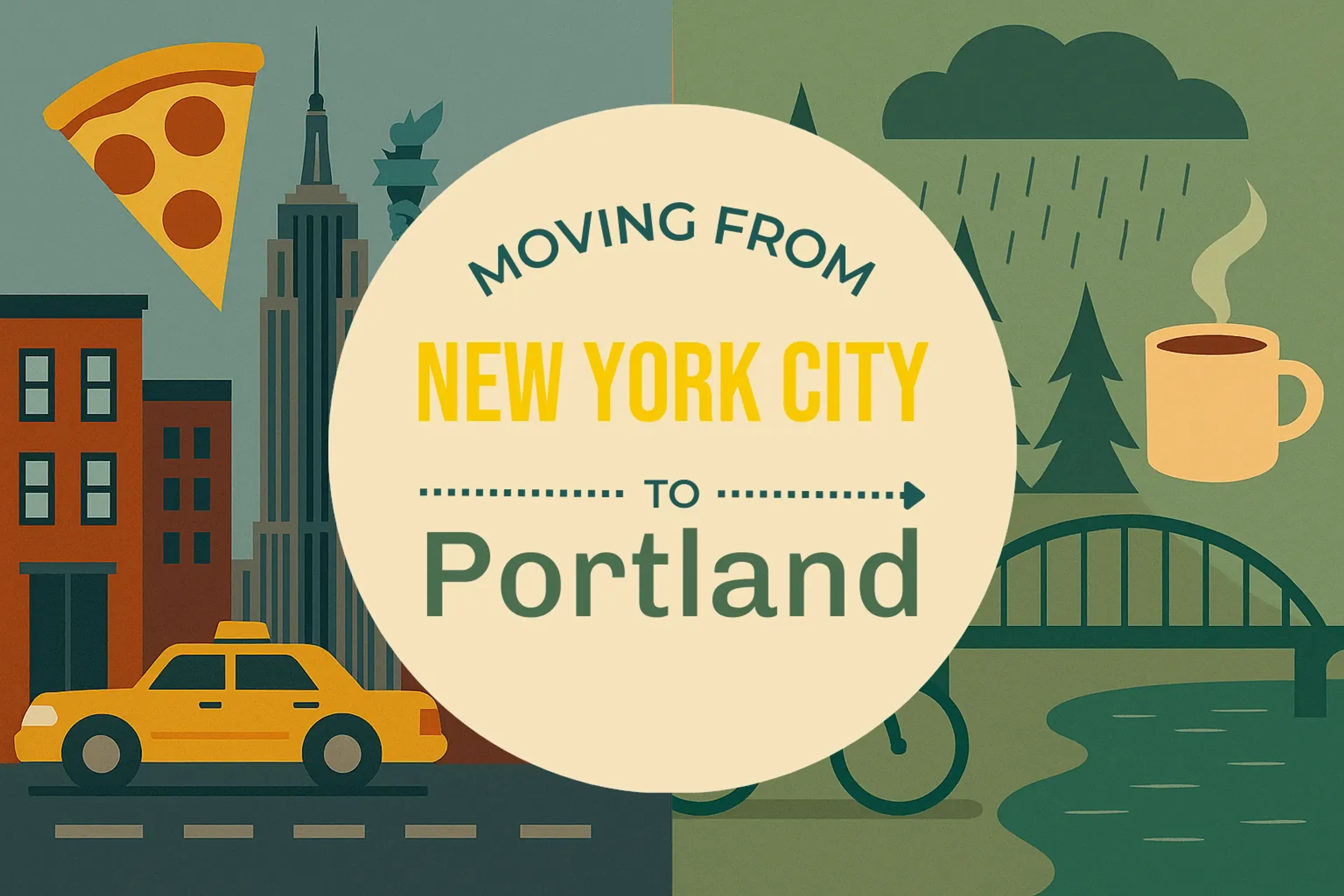 Side-by-side comparison of New York City to Portland moving companies