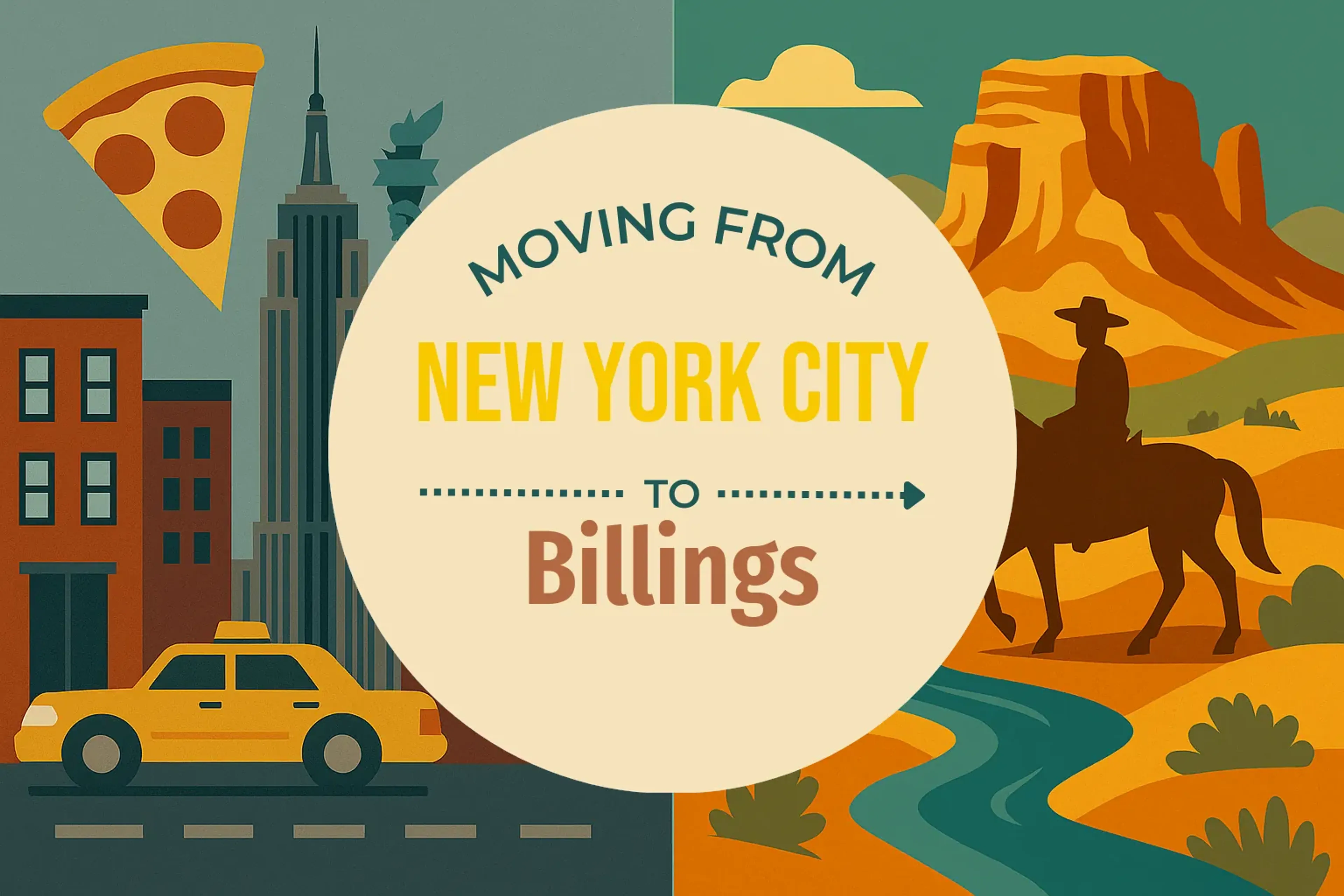 Side-by-side comparison of New York City to Billings moving companies