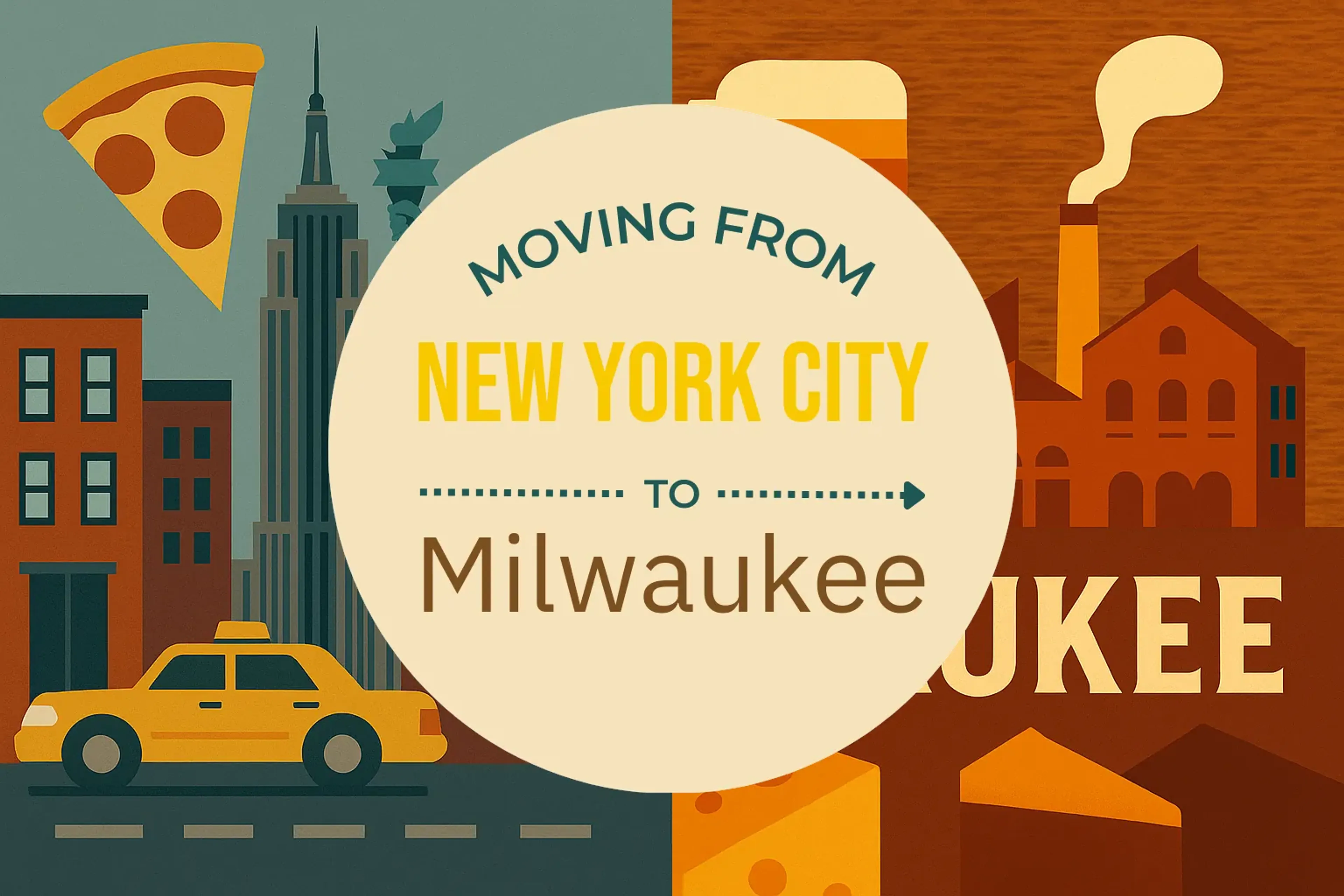Side-by-side comparison of New York City to Milwaukee moving companies