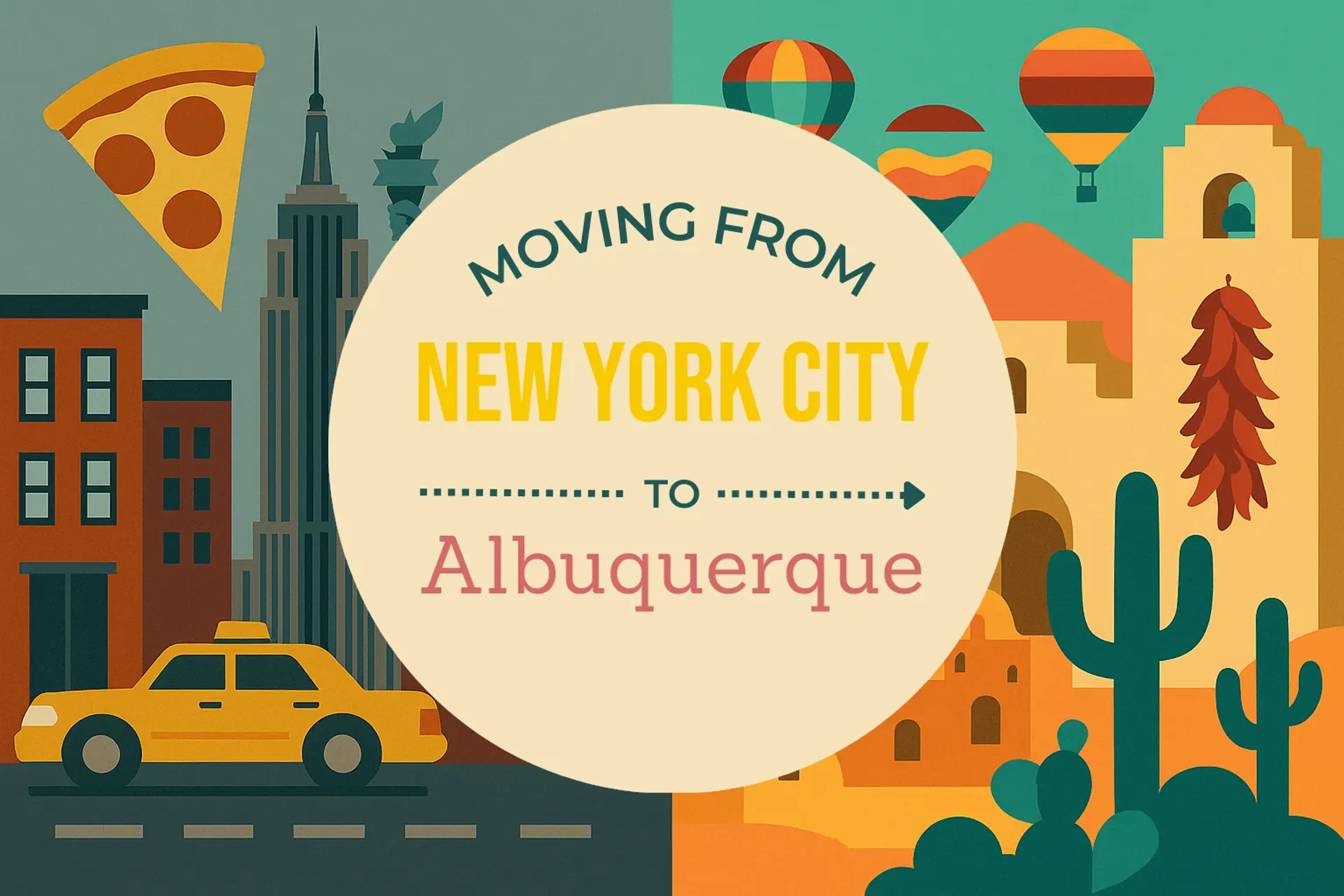 Side-by-side comparison of New York City to Albuquerque moving companies