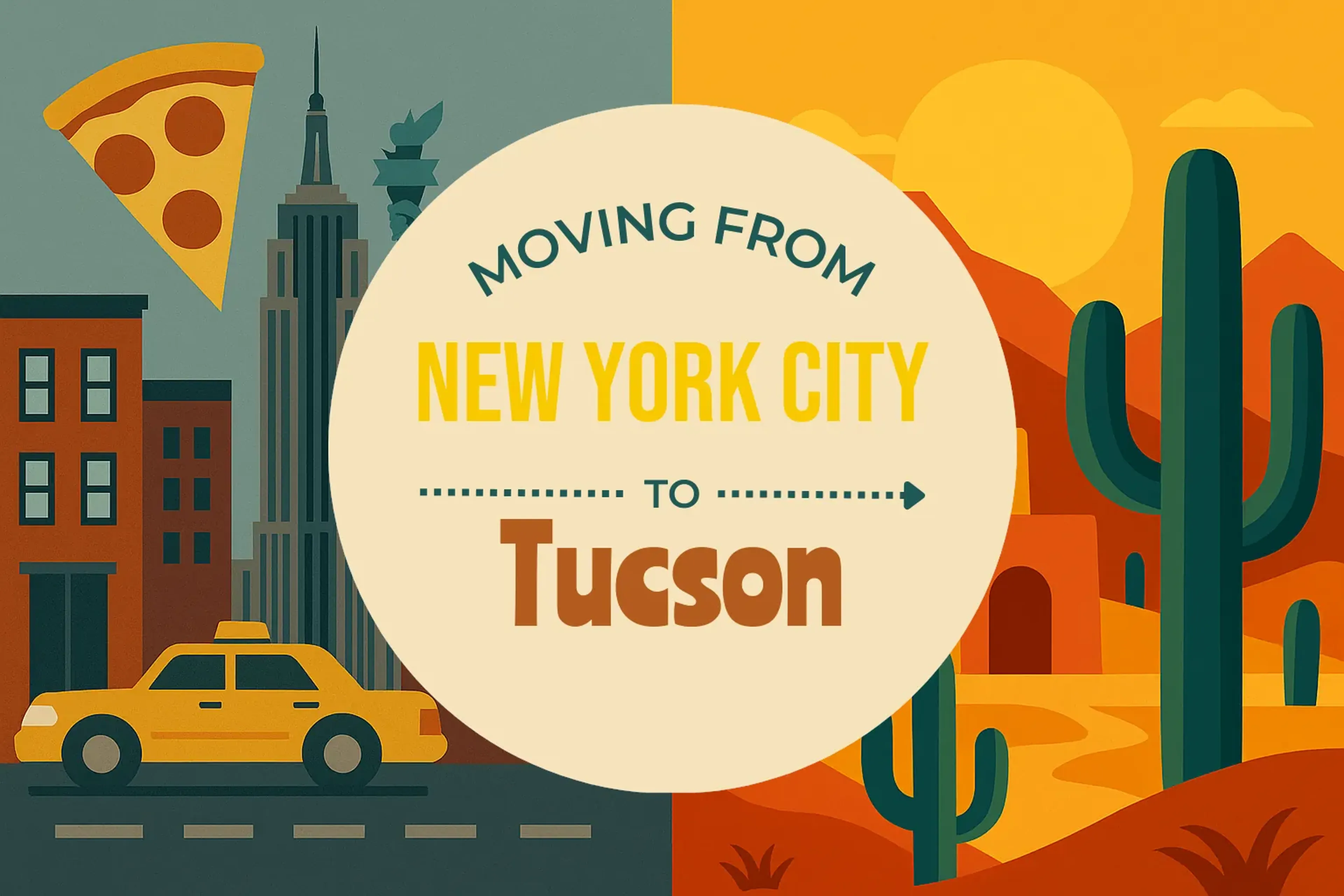 Side-by-side comparison of New York City to Tucson moving companies