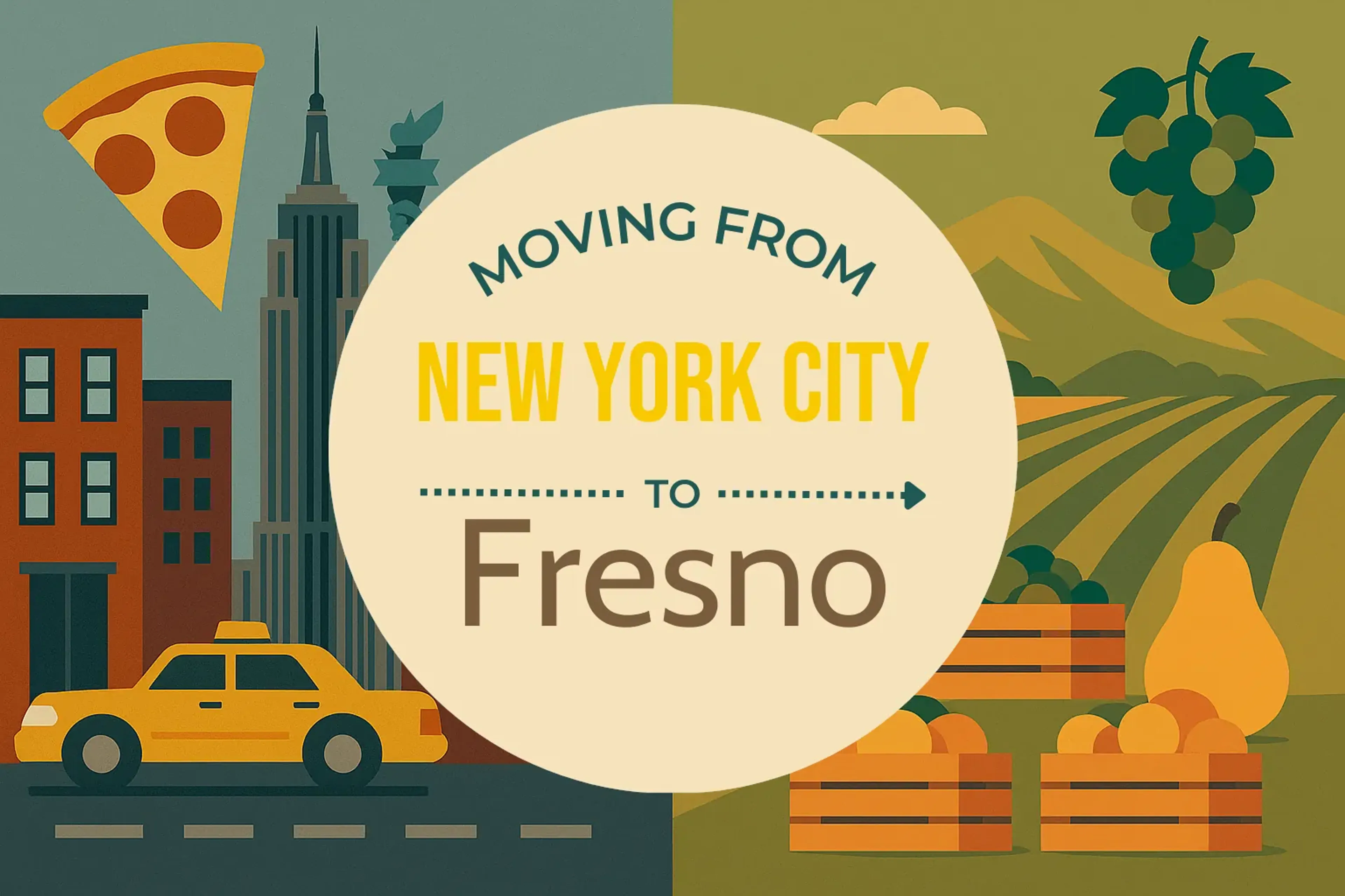 Side-by-side comparison of New York City to Fresno moving companies