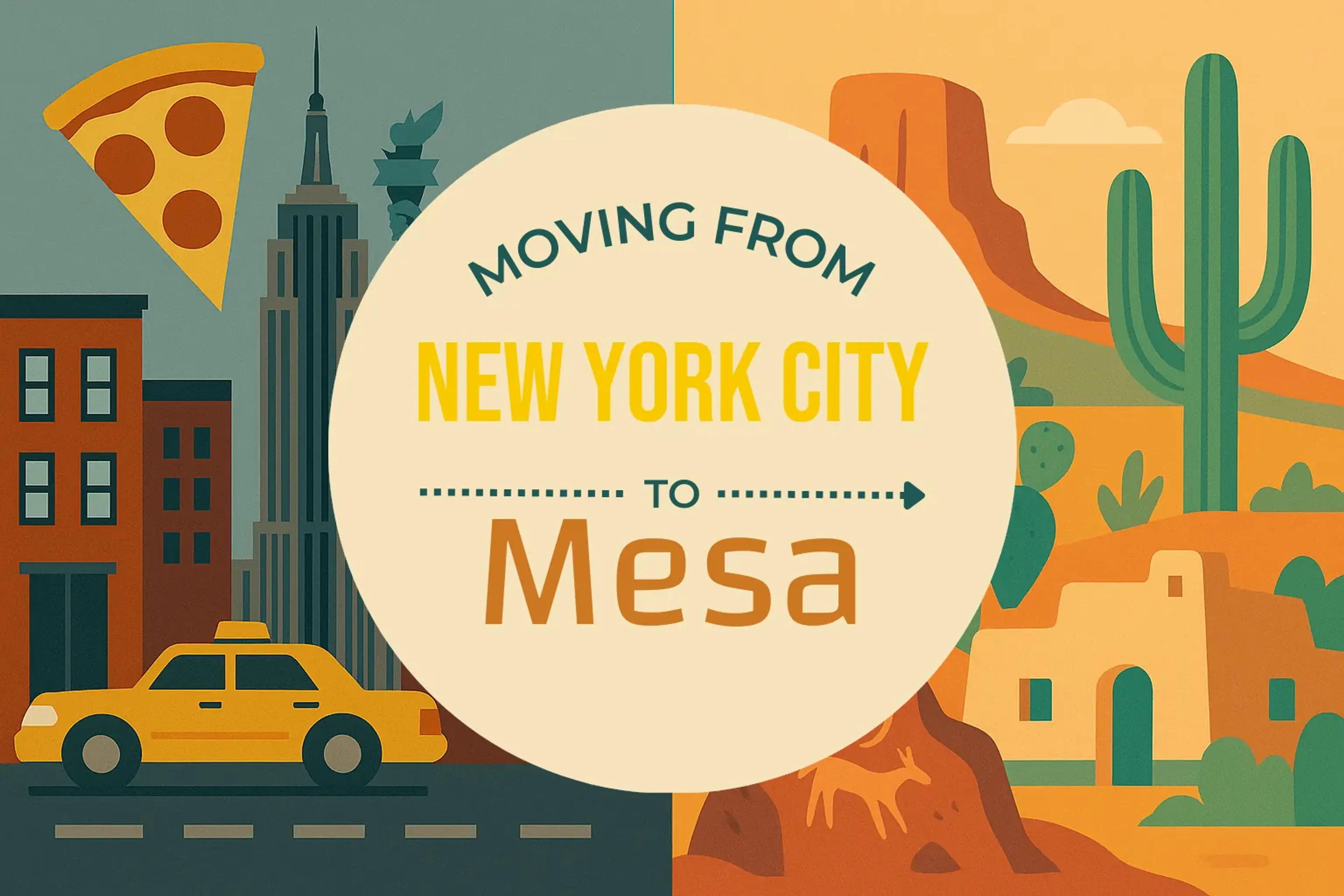 Side-by-side comparison of New York City to Mesa moving companies