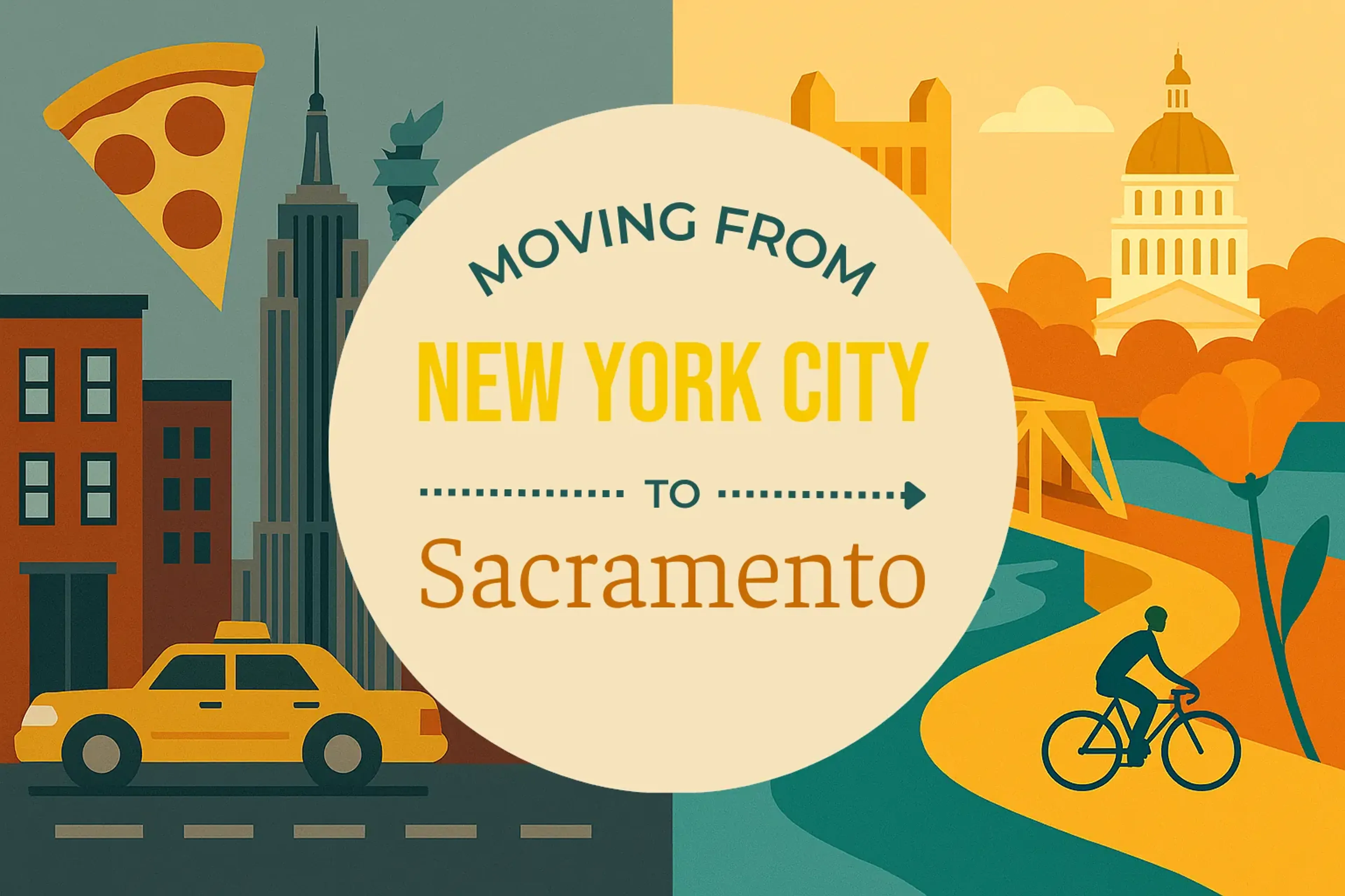 Side-by-side comparison of New York City to Sacramento moving companies