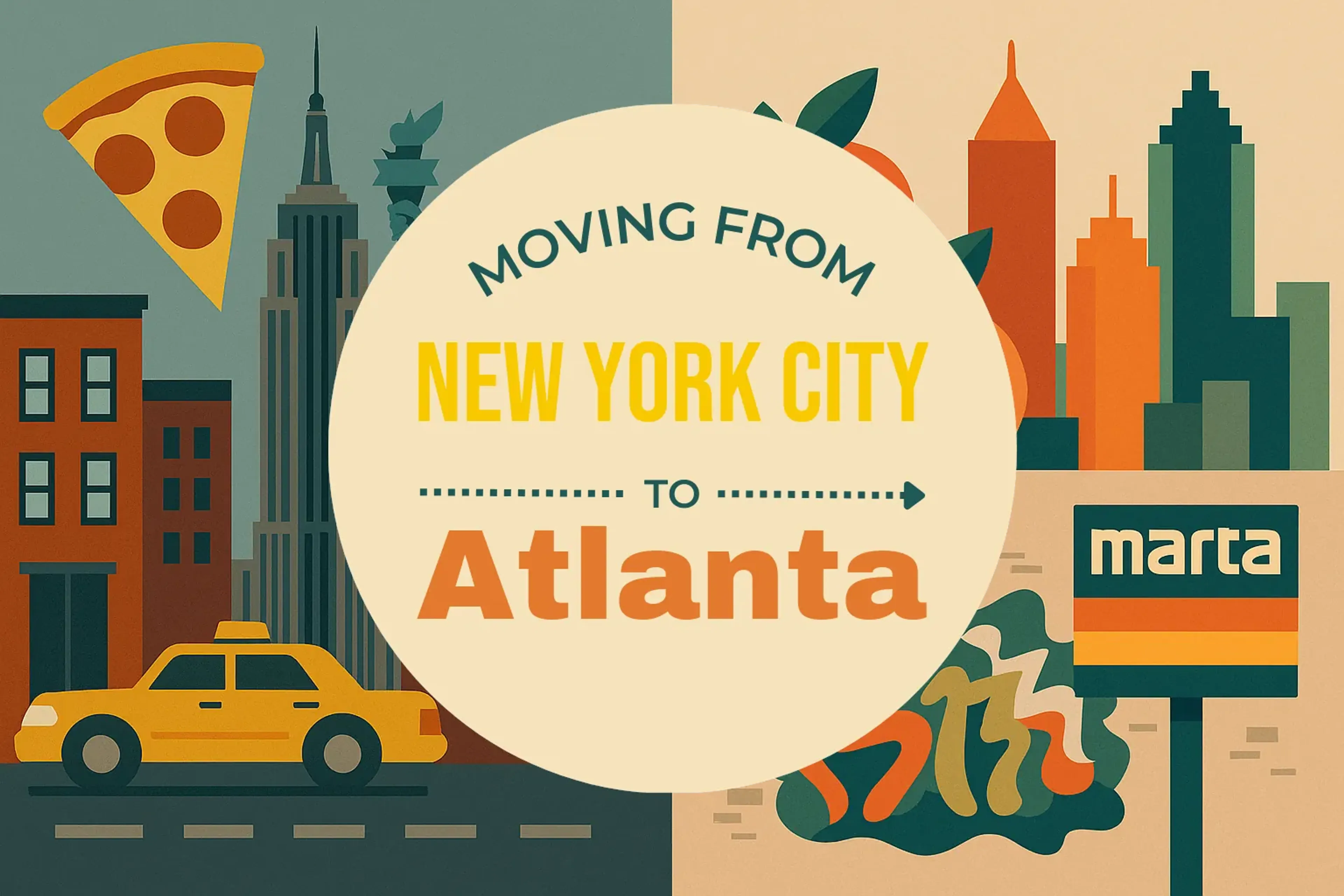 Side-by-side comparison of New York City to Atlanta moving companies