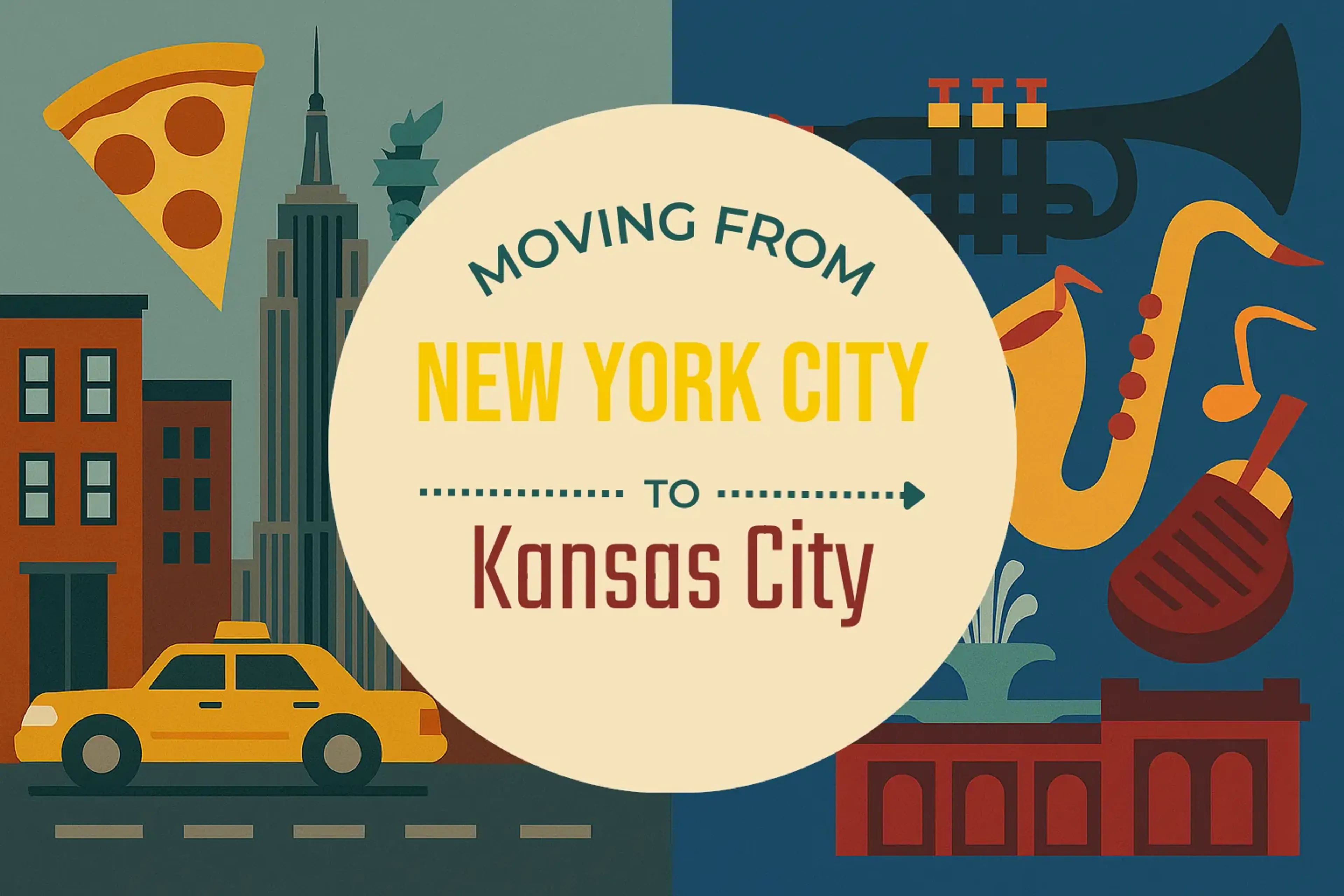 Side-by-side comparison of New York City to Kansas City moving companies