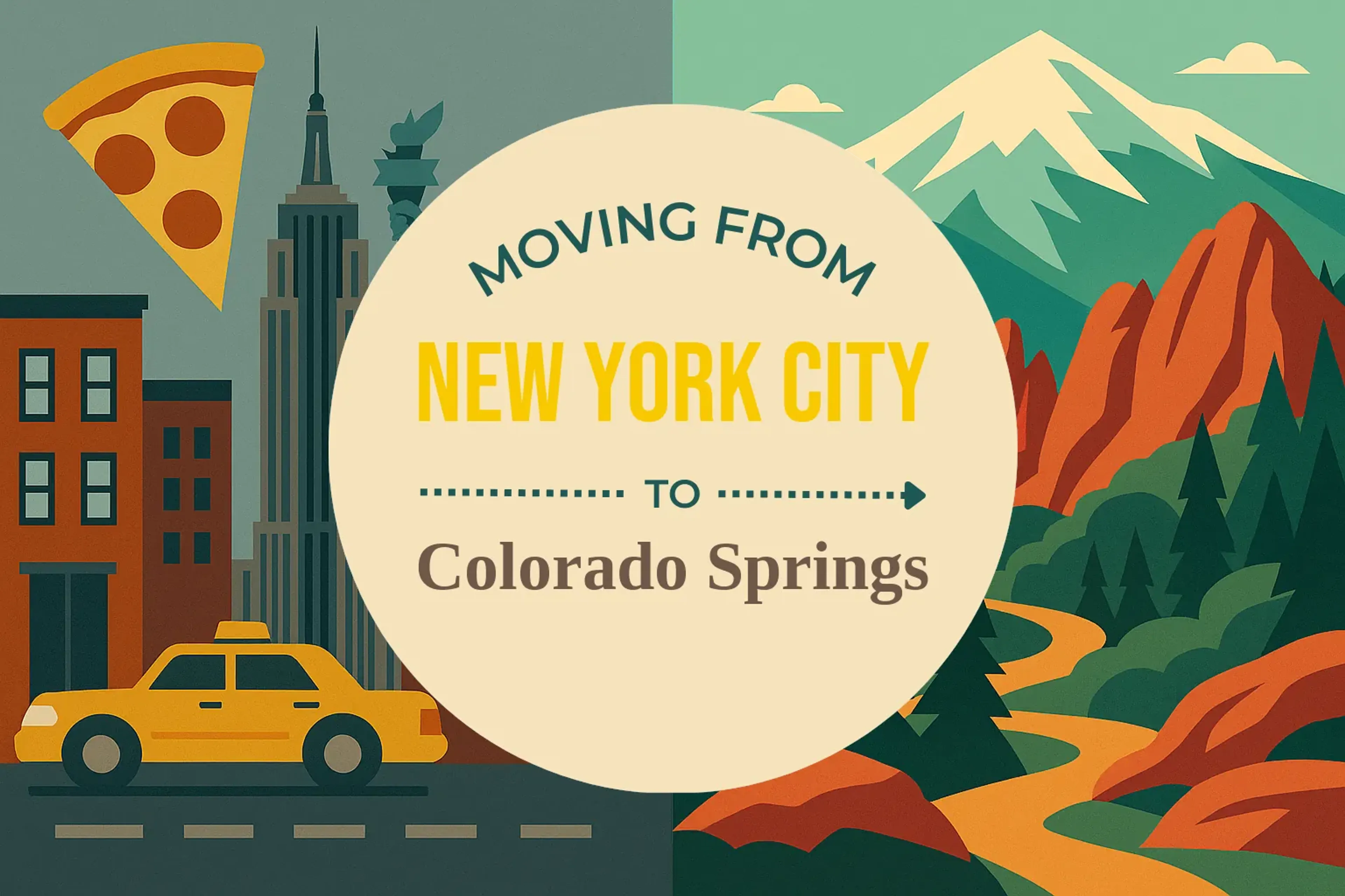 Side-by-side comparison of New York City to Colorado Springs moving companies