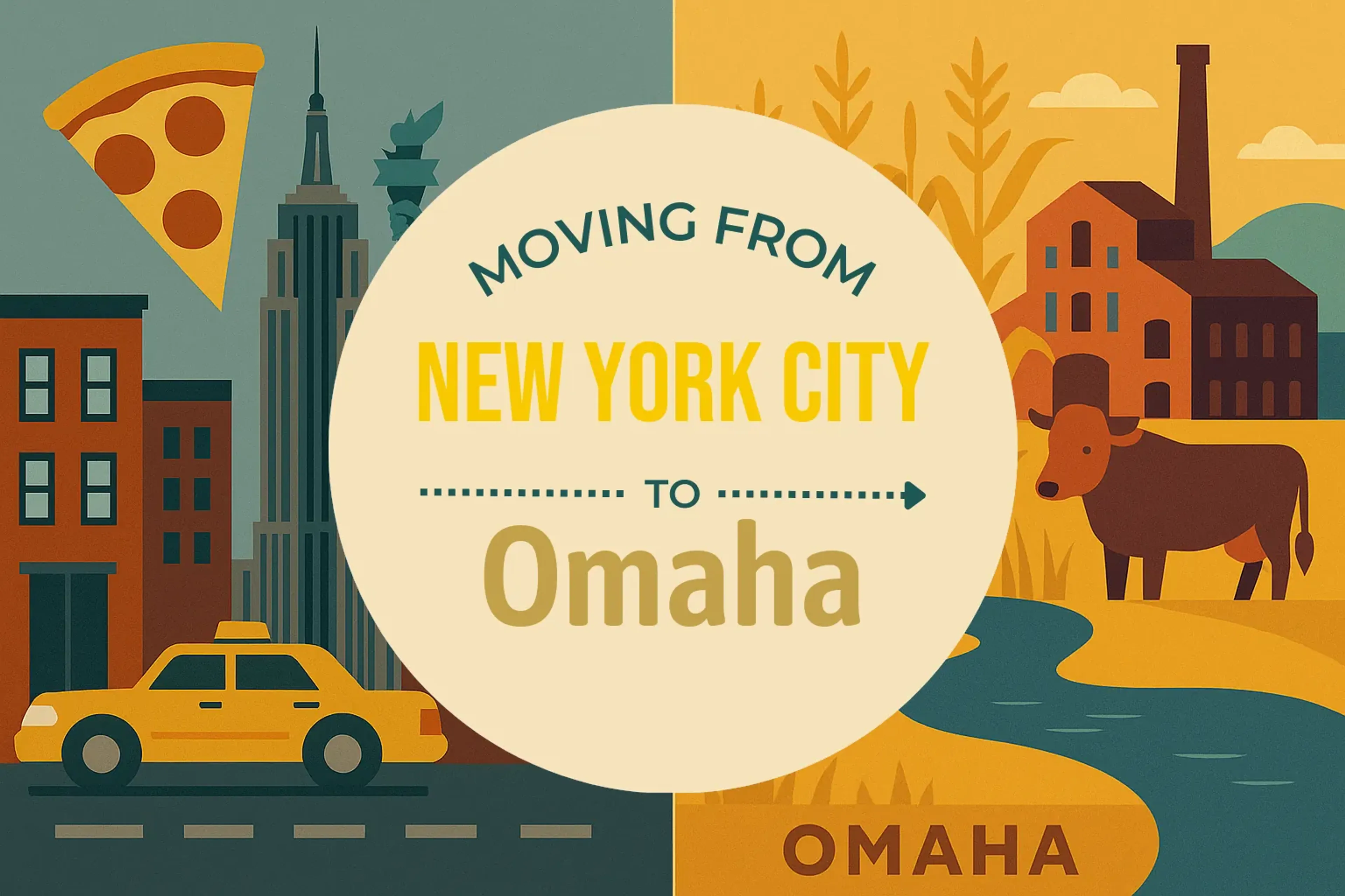 Side-by-side comparison of New York City to Omaha moving companies