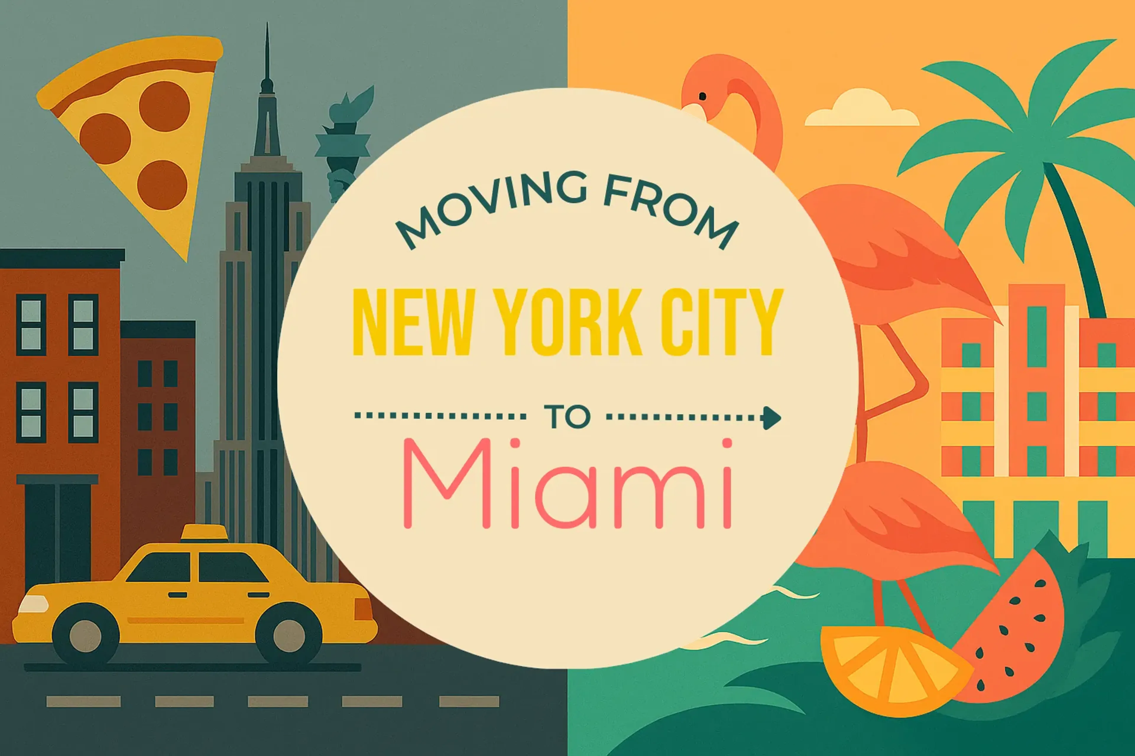 Side-by-side comparison of New York City to Miami moving companies