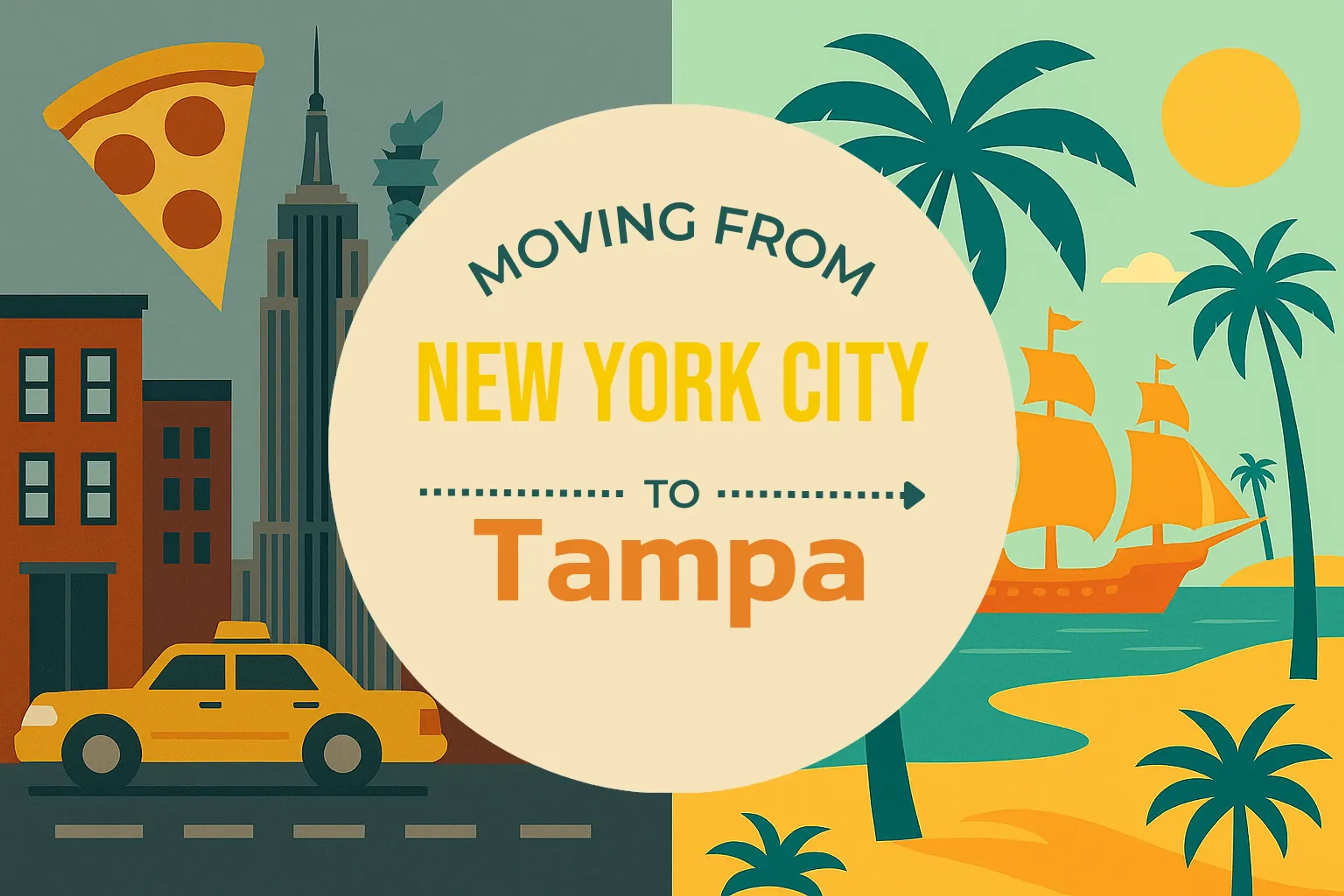 Side-by-side comparison of New York City to Tampa moving companies