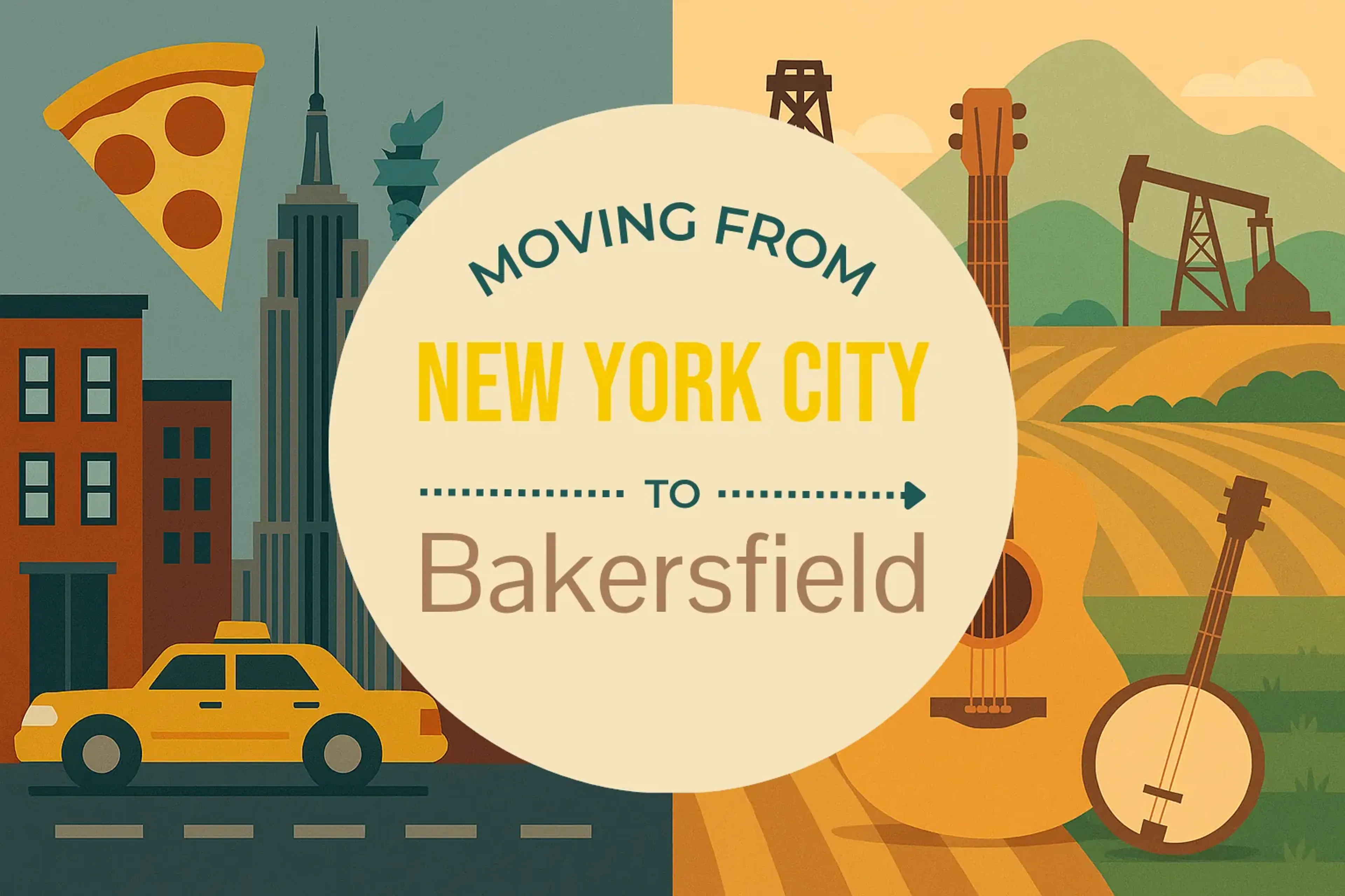 Side-by-side comparison of New York City to Bakersfield moving companies