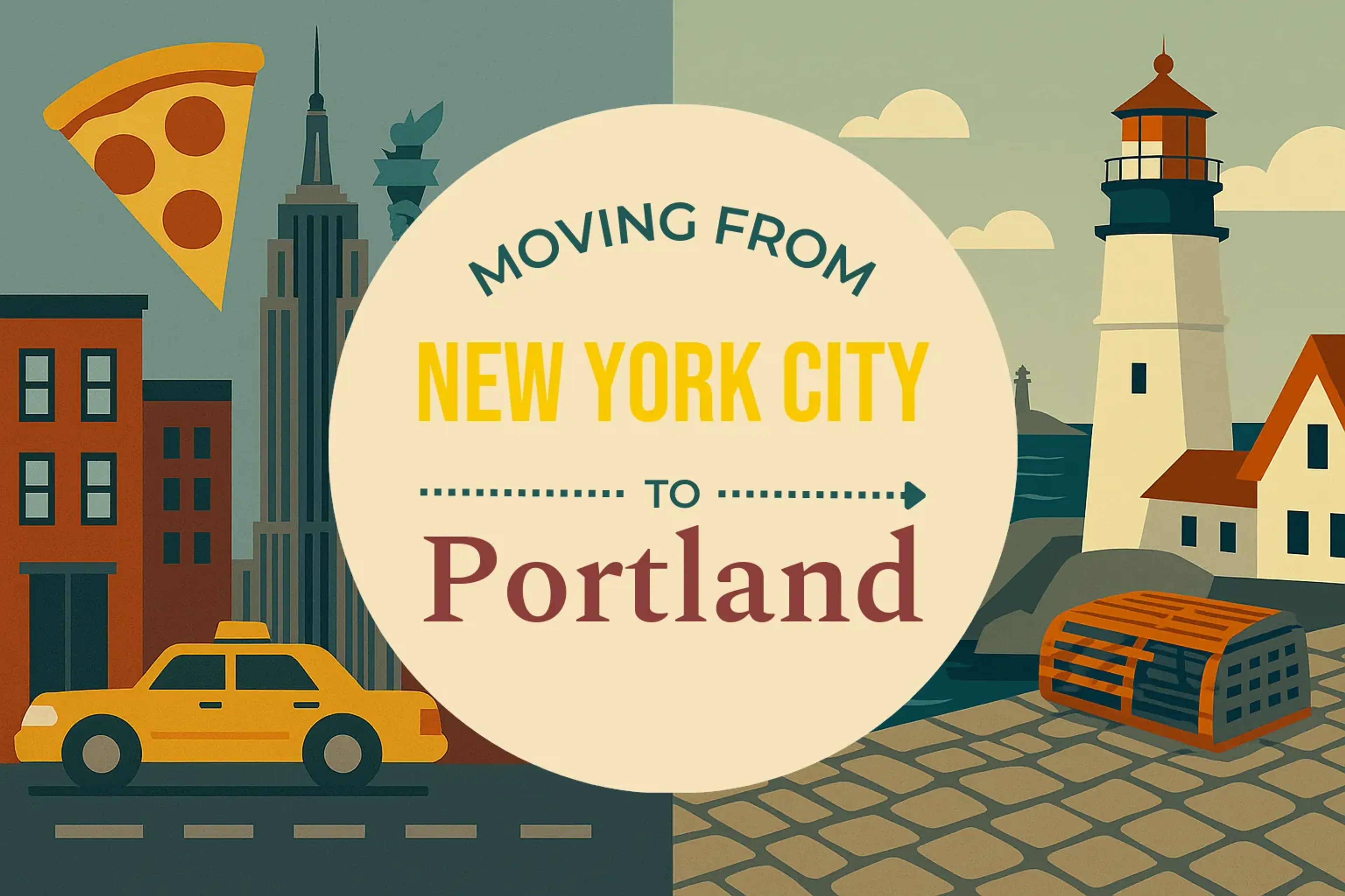 Side-by-side comparison of New York City to Portland moving companies