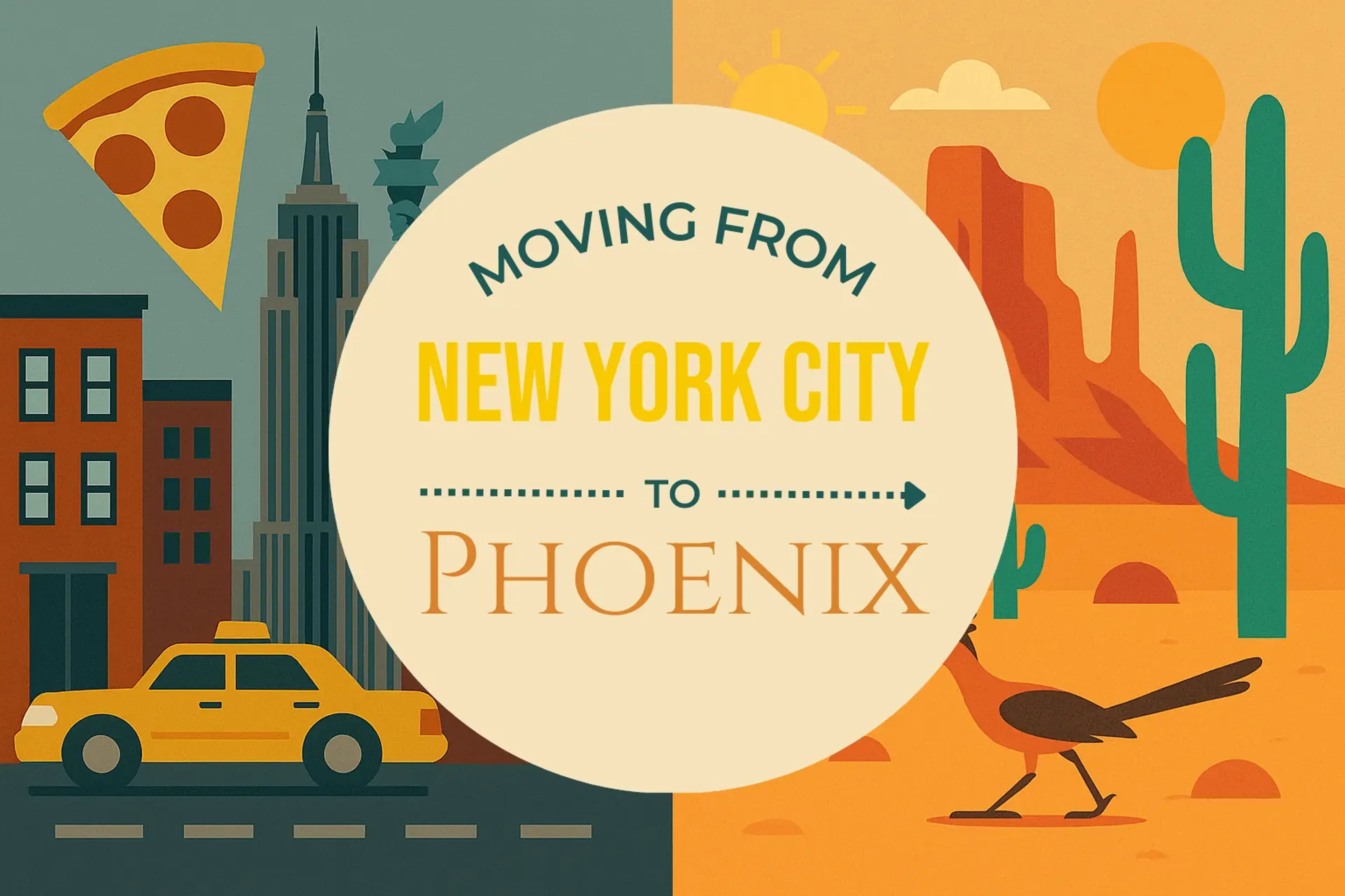 Side-by-side comparison of New York City to Phoenix moving companies