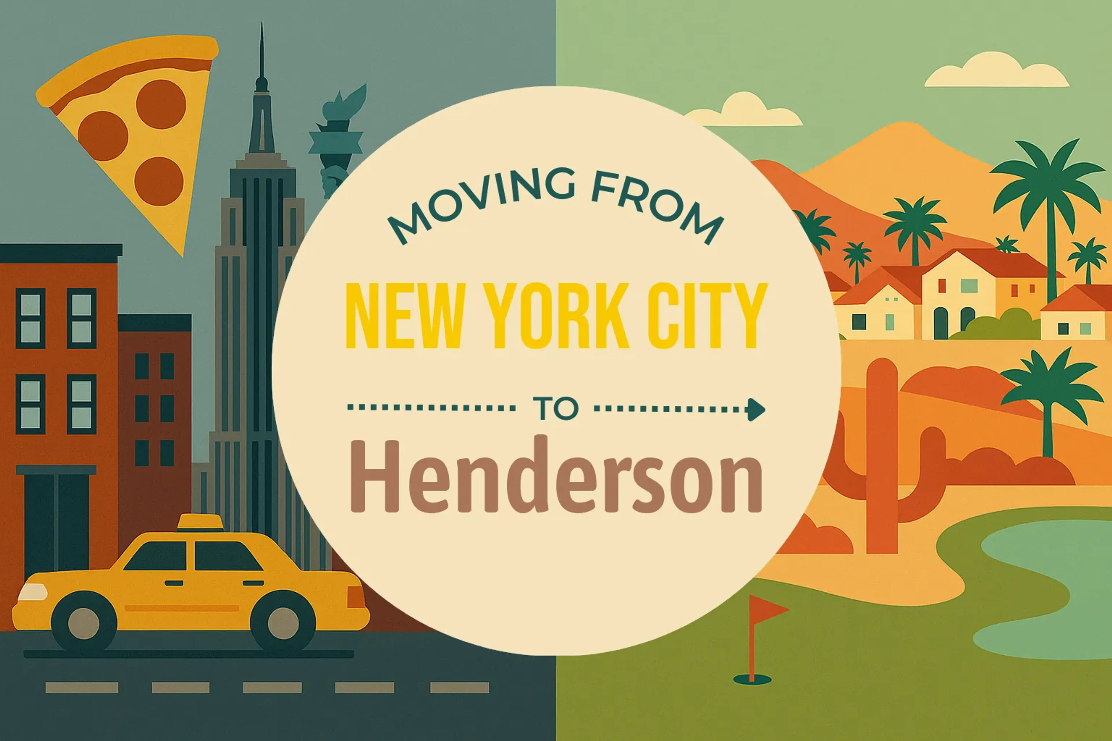 Side-by-side comparison of New York City to Henderson moving companies