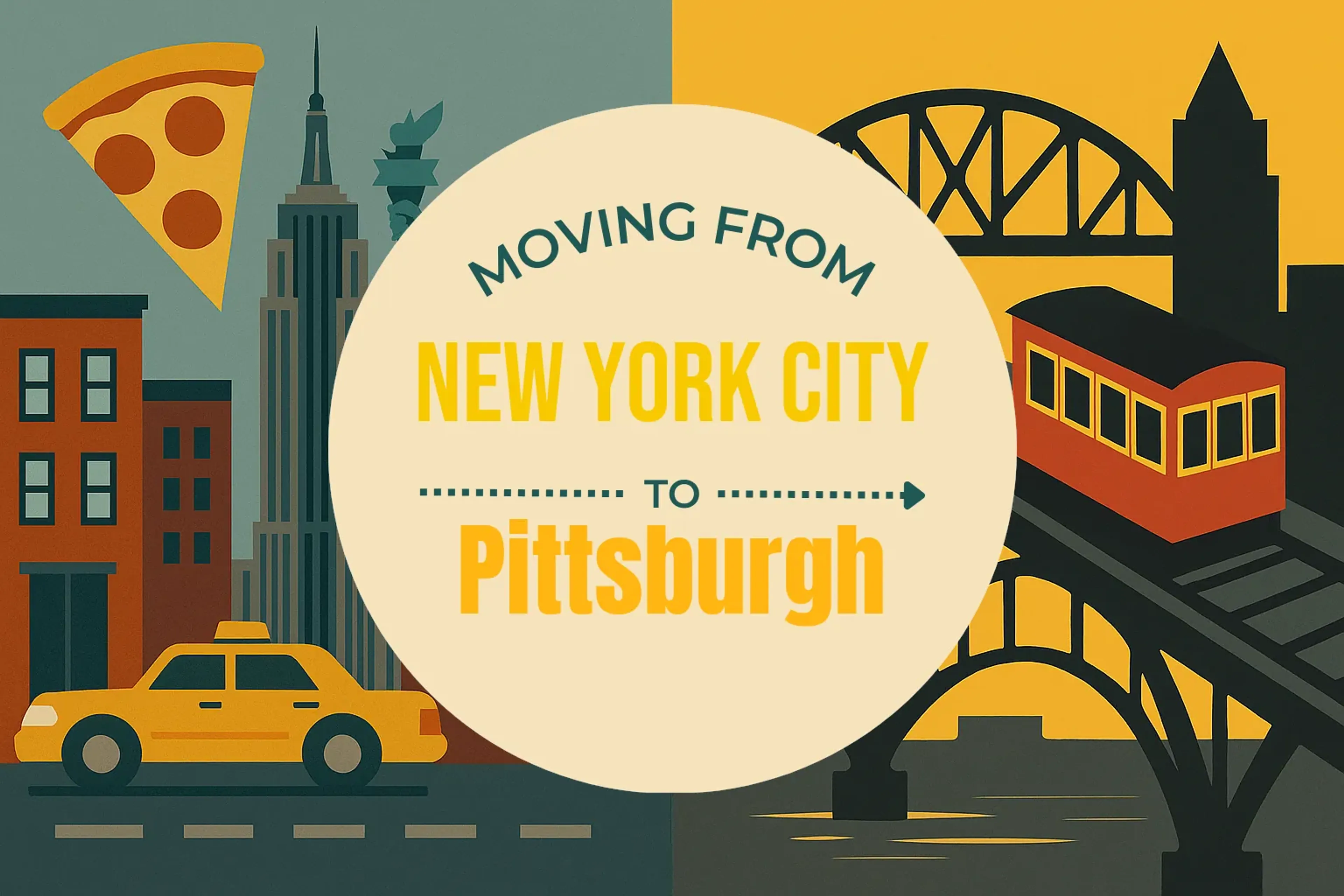 Side-by-side comparison of New York City to Pittsburgh moving companies