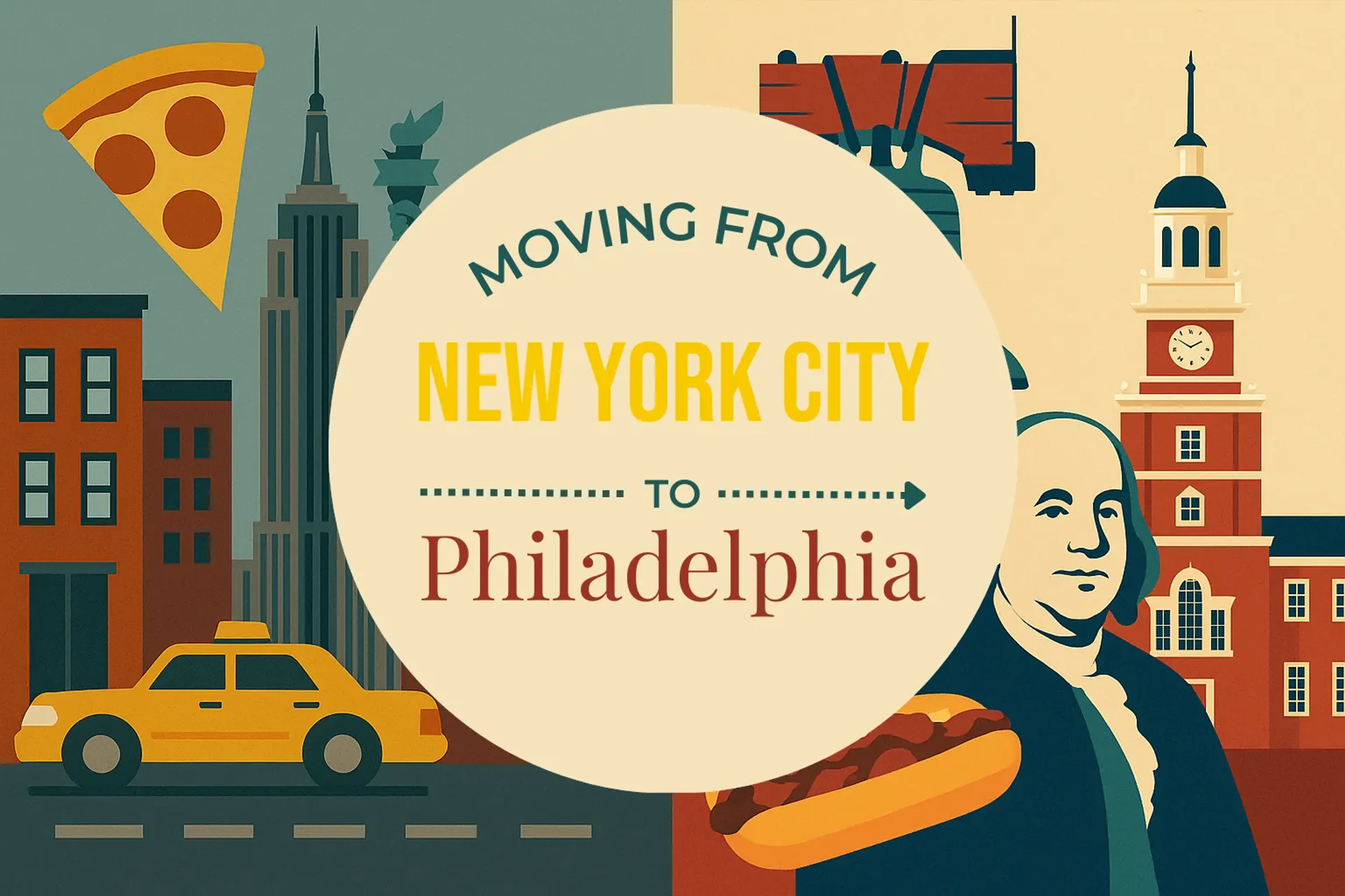Side-by-side comparison of New York City to Philadelphia moving companies
