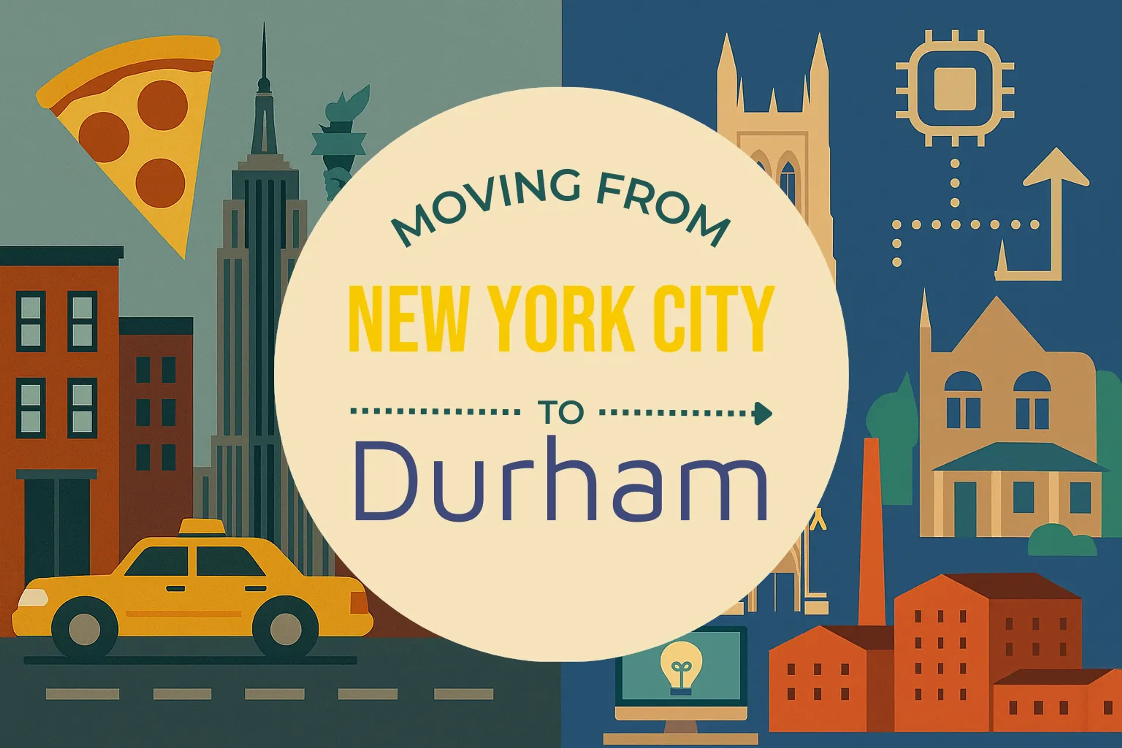 Side-by-side comparison of New York City to Durham moving companies