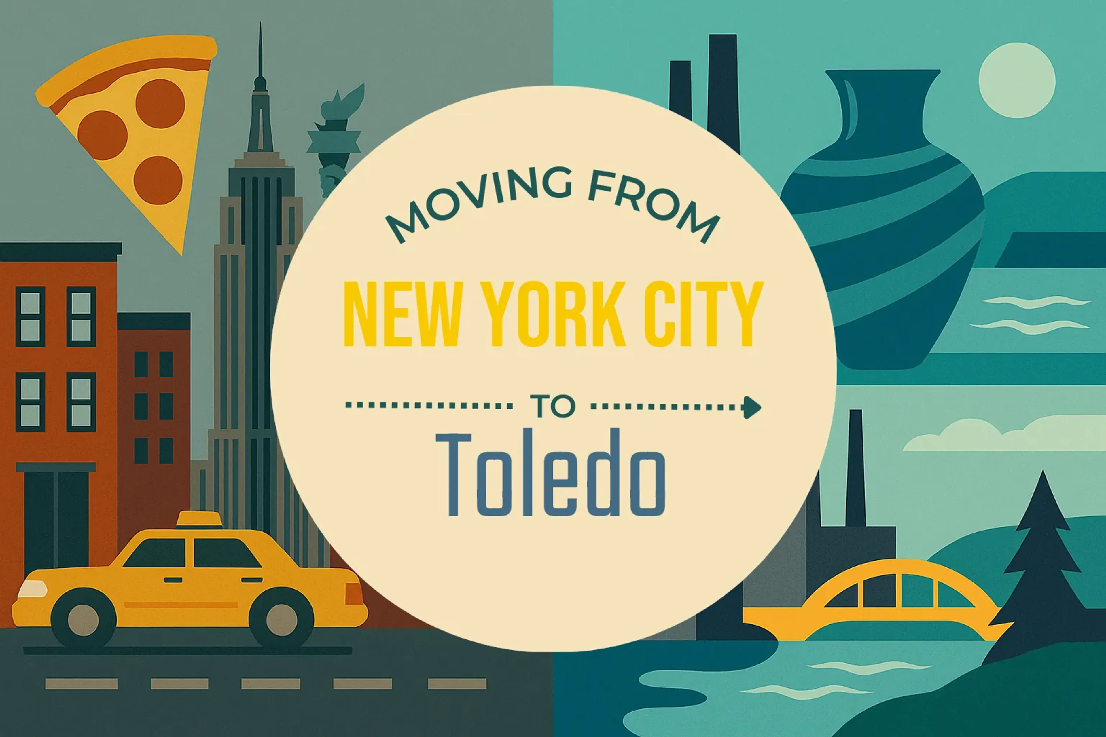 Side-by-side comparison of New York City to Toledo moving companies