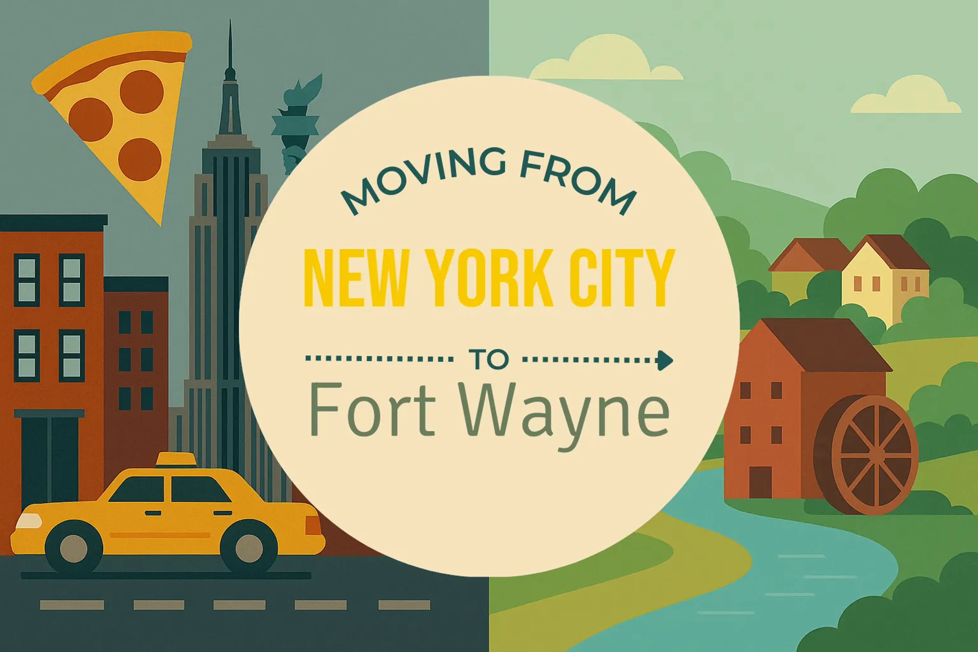 Side-by-side comparison of New York City to Fort Wayne moving companies