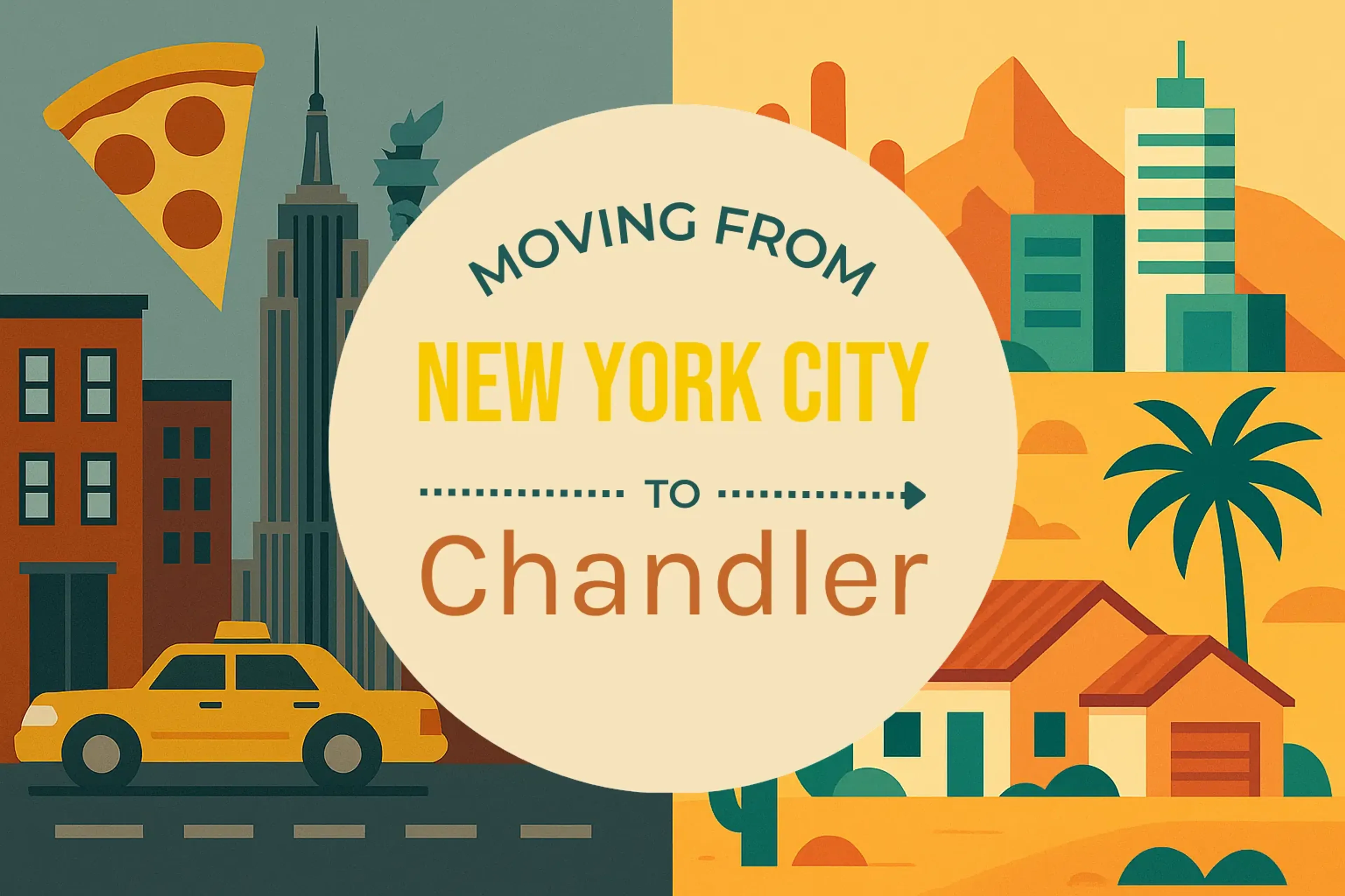 Side-by-side comparison of New York City to Chandler moving companies