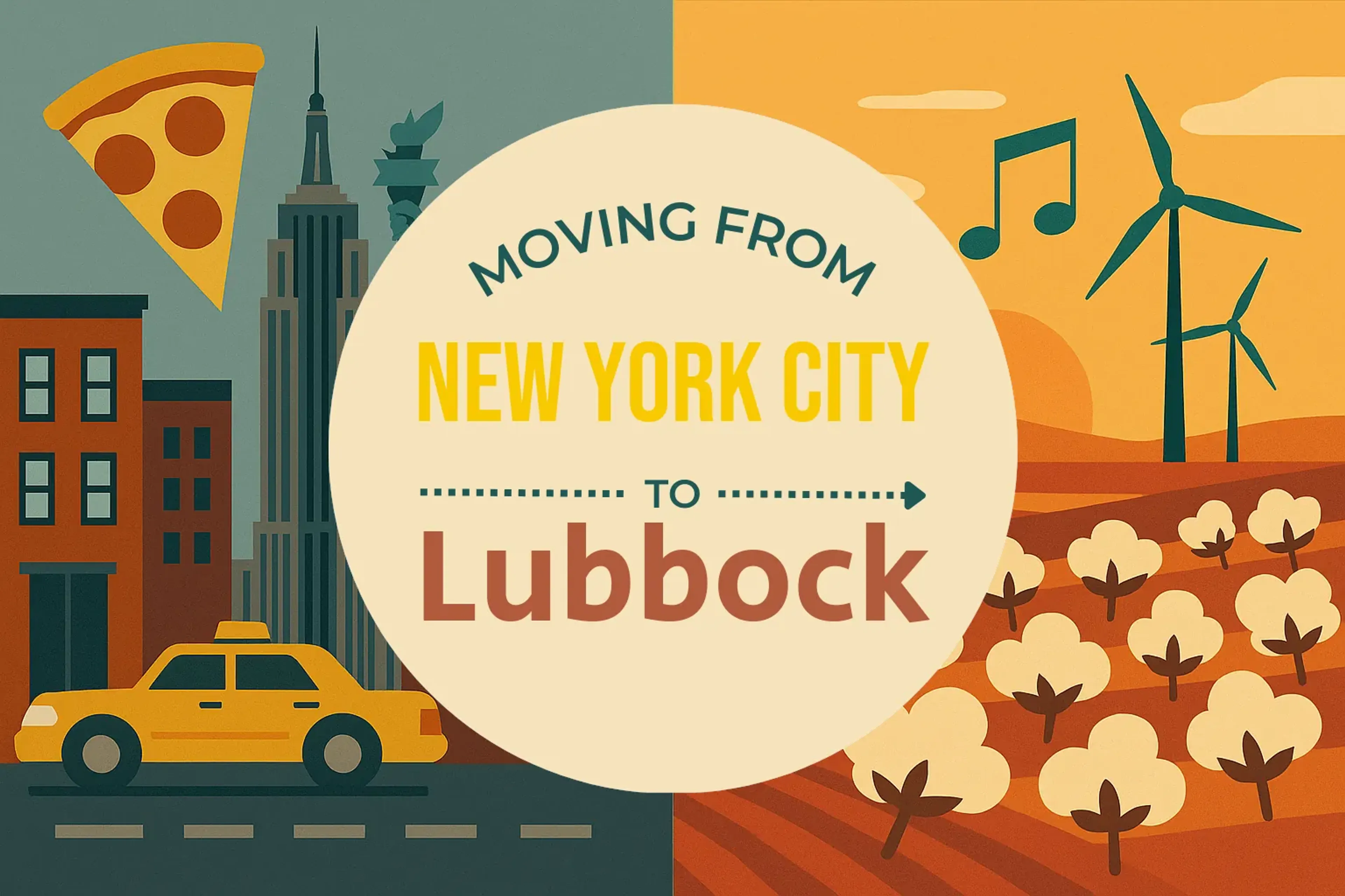 Side-by-side comparison of New York City to Lubbock moving companies