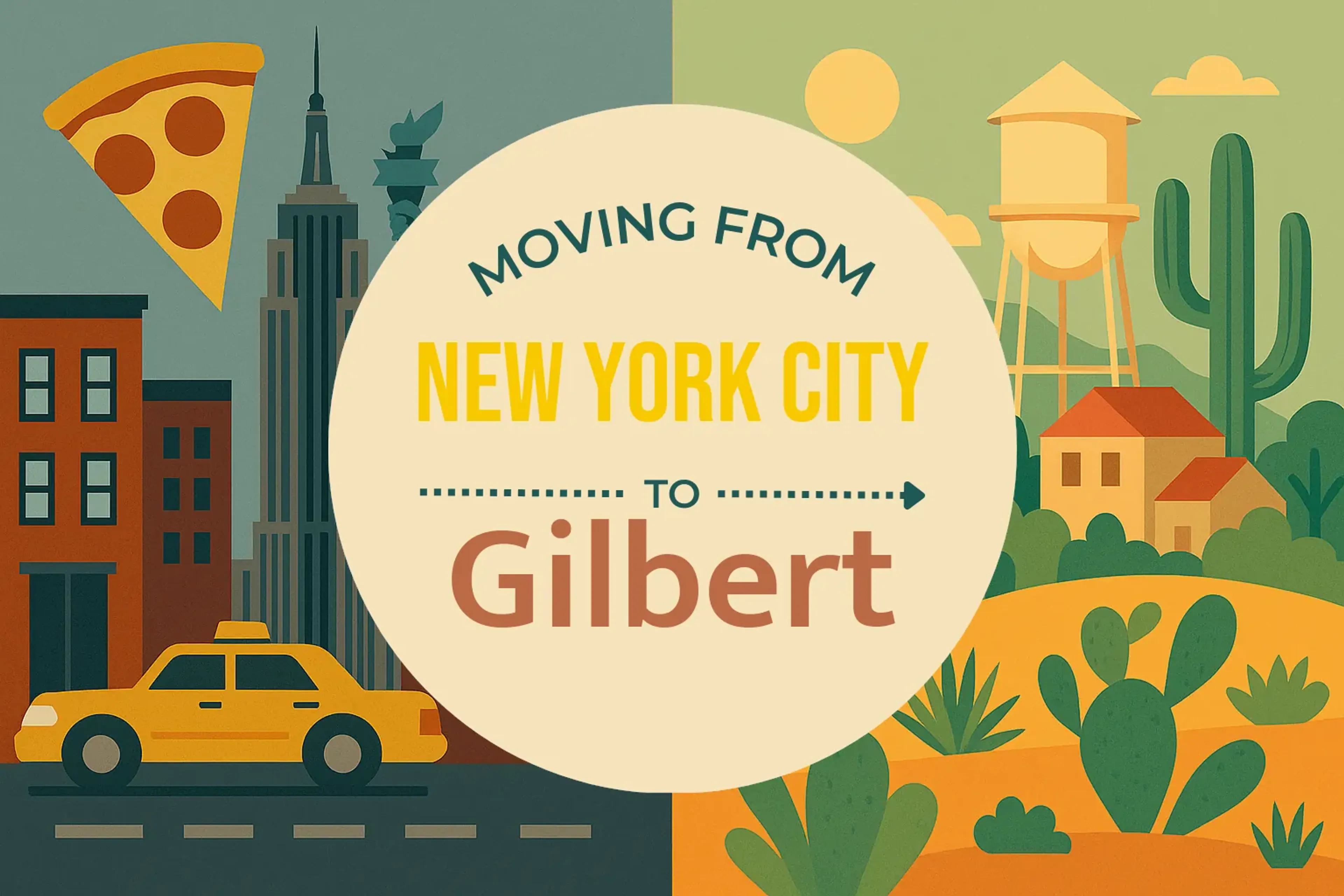 Side-by-side comparison of New York City to Gilbert moving companies