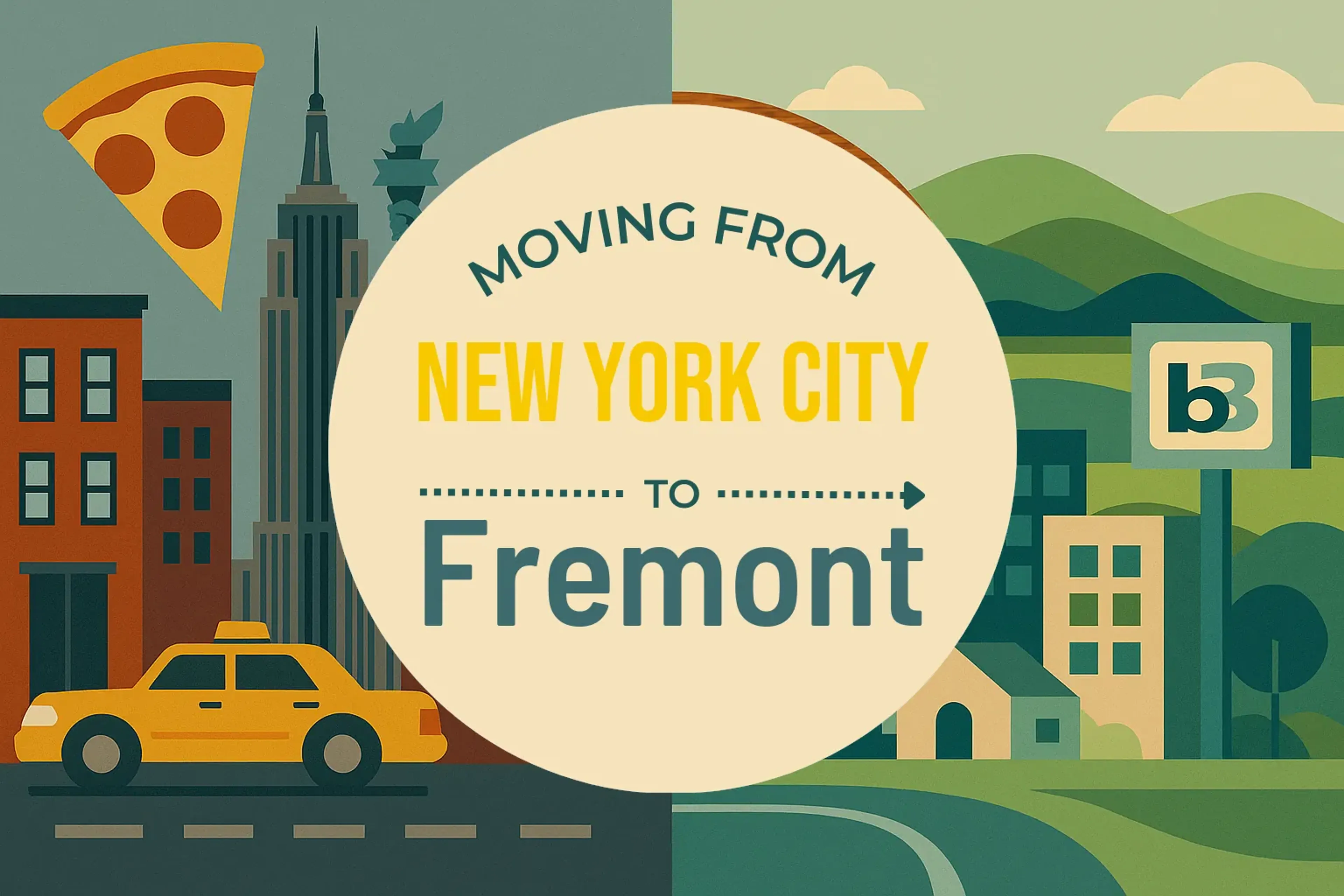Side-by-side comparison of New York City to Fremont moving companies