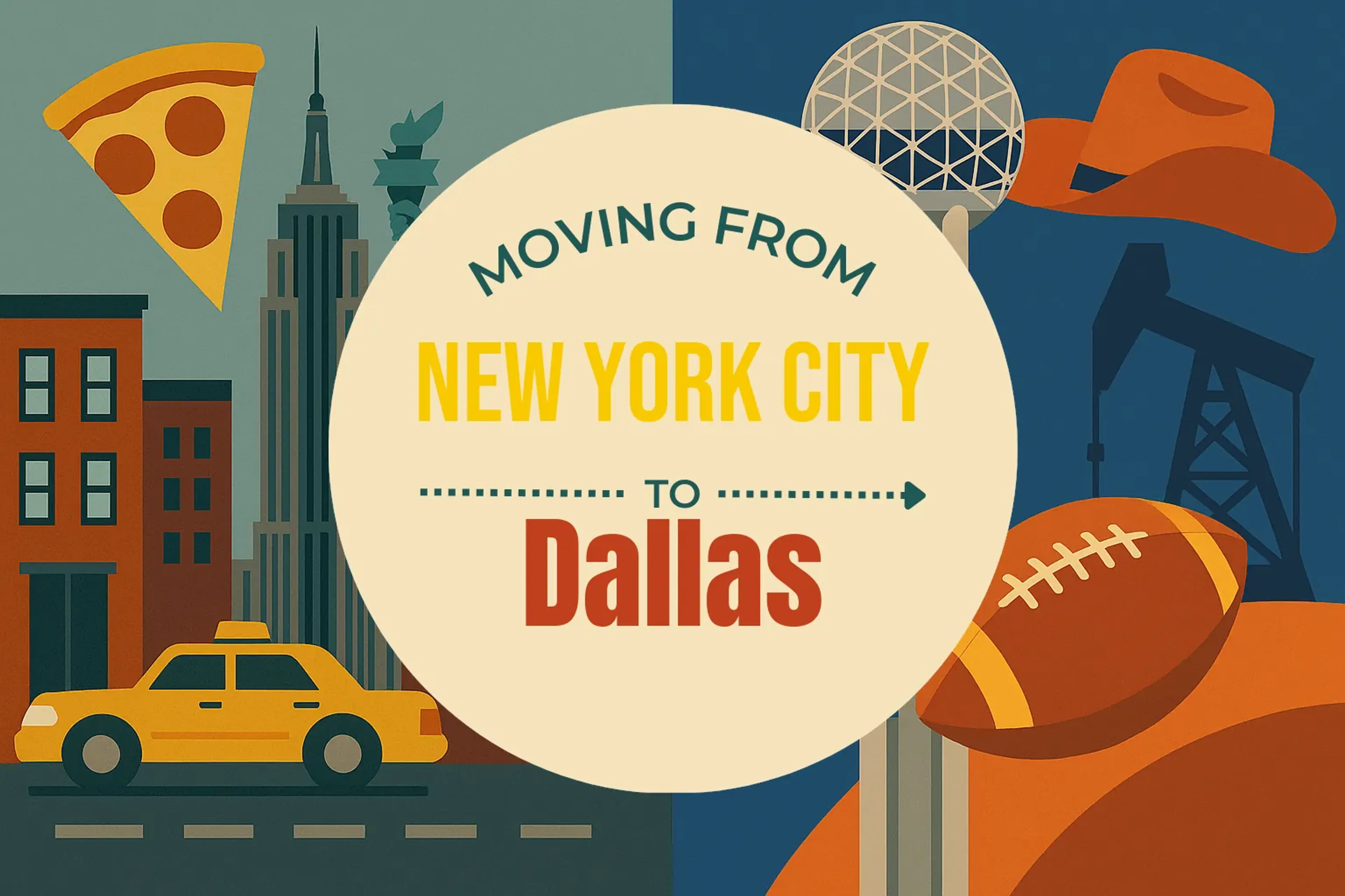 Side-by-side comparison of New York City to Dallas moving companies