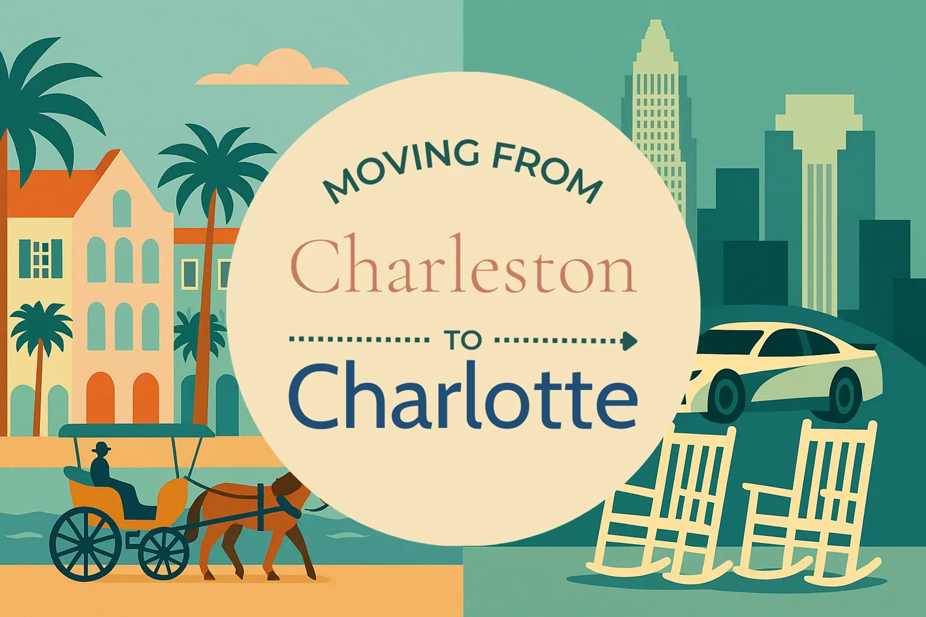 Side-by-side comparison of Charleston to Charlotte moving companies