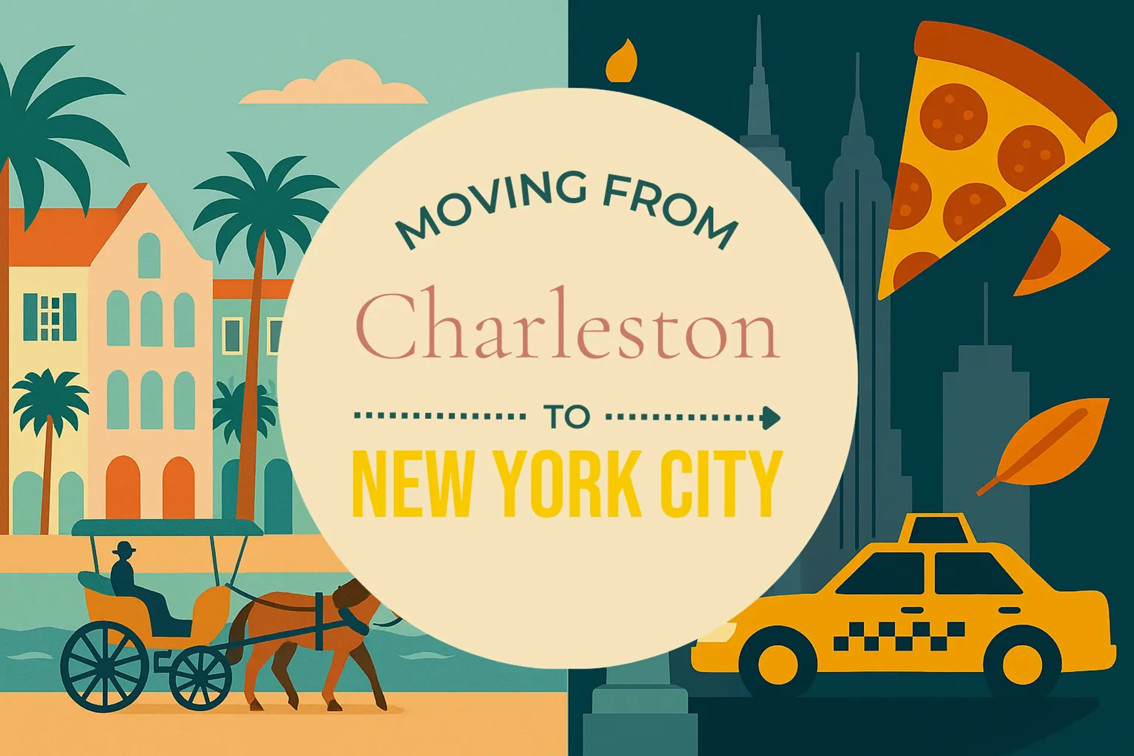 Side-by-side comparison of Charleston to New York City moving companies