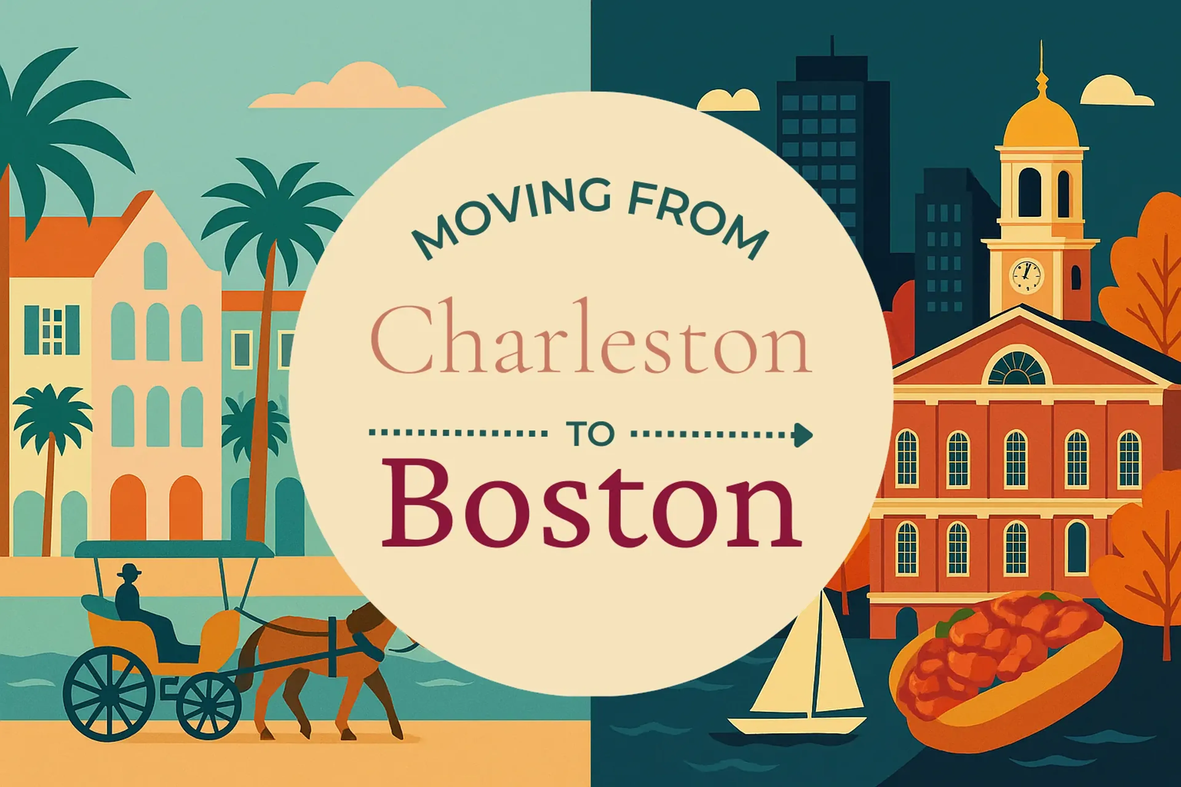 Side-by-side comparison of Charleston to Boston moving companies