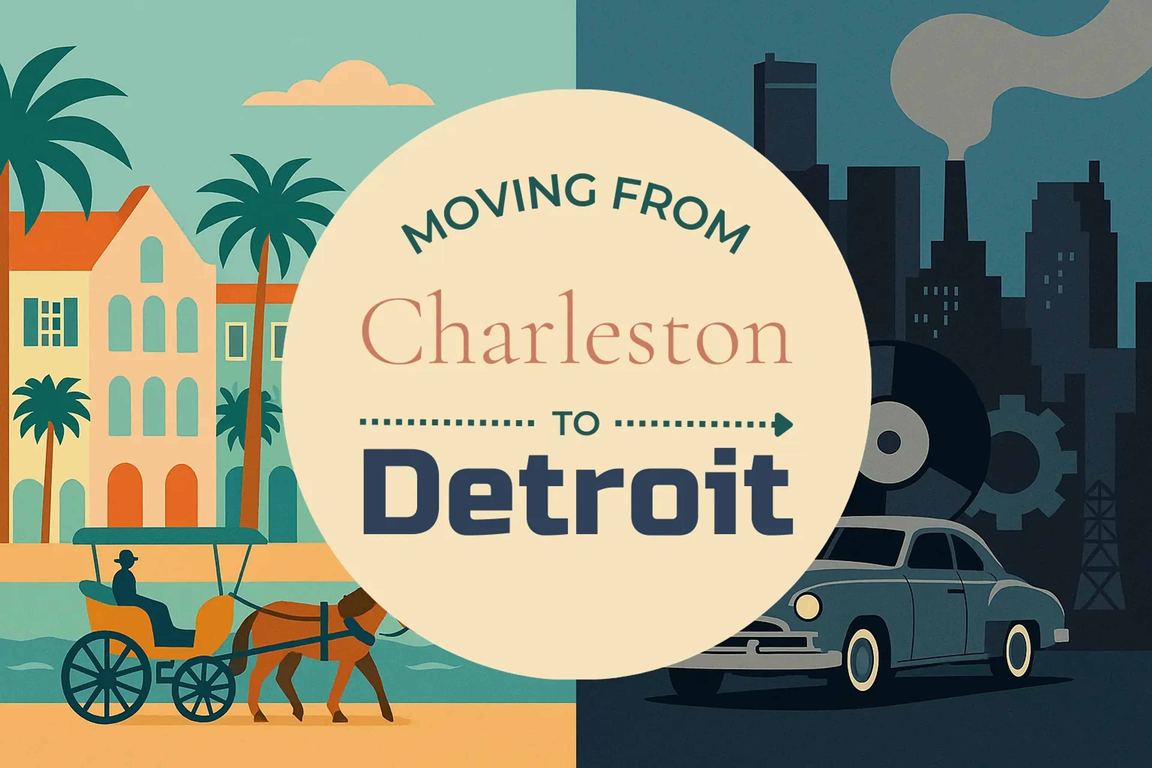 Side-by-side comparison of Charleston to Detroit moving companies