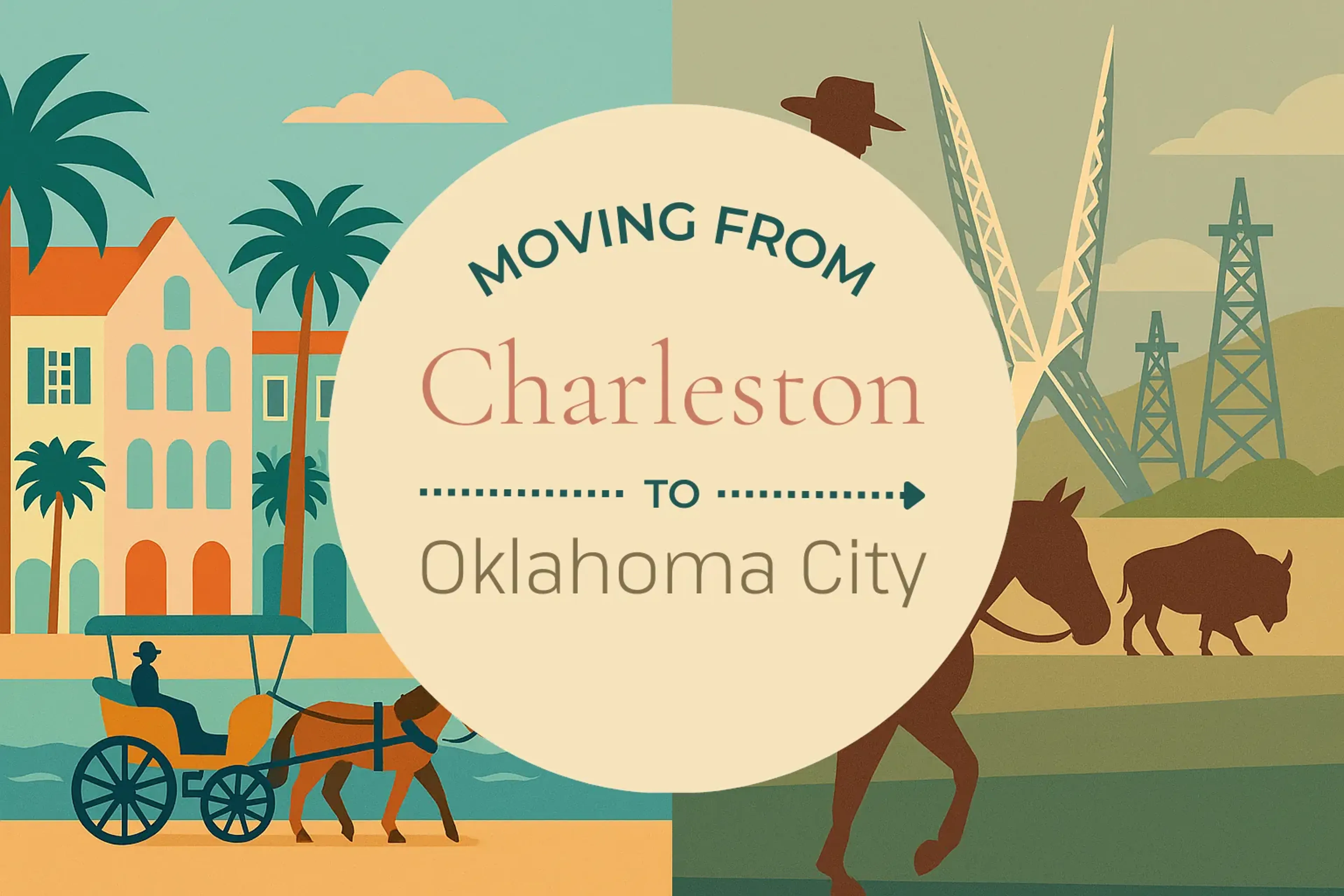 Side-by-side comparison of Charleston to Oklahoma City moving companies