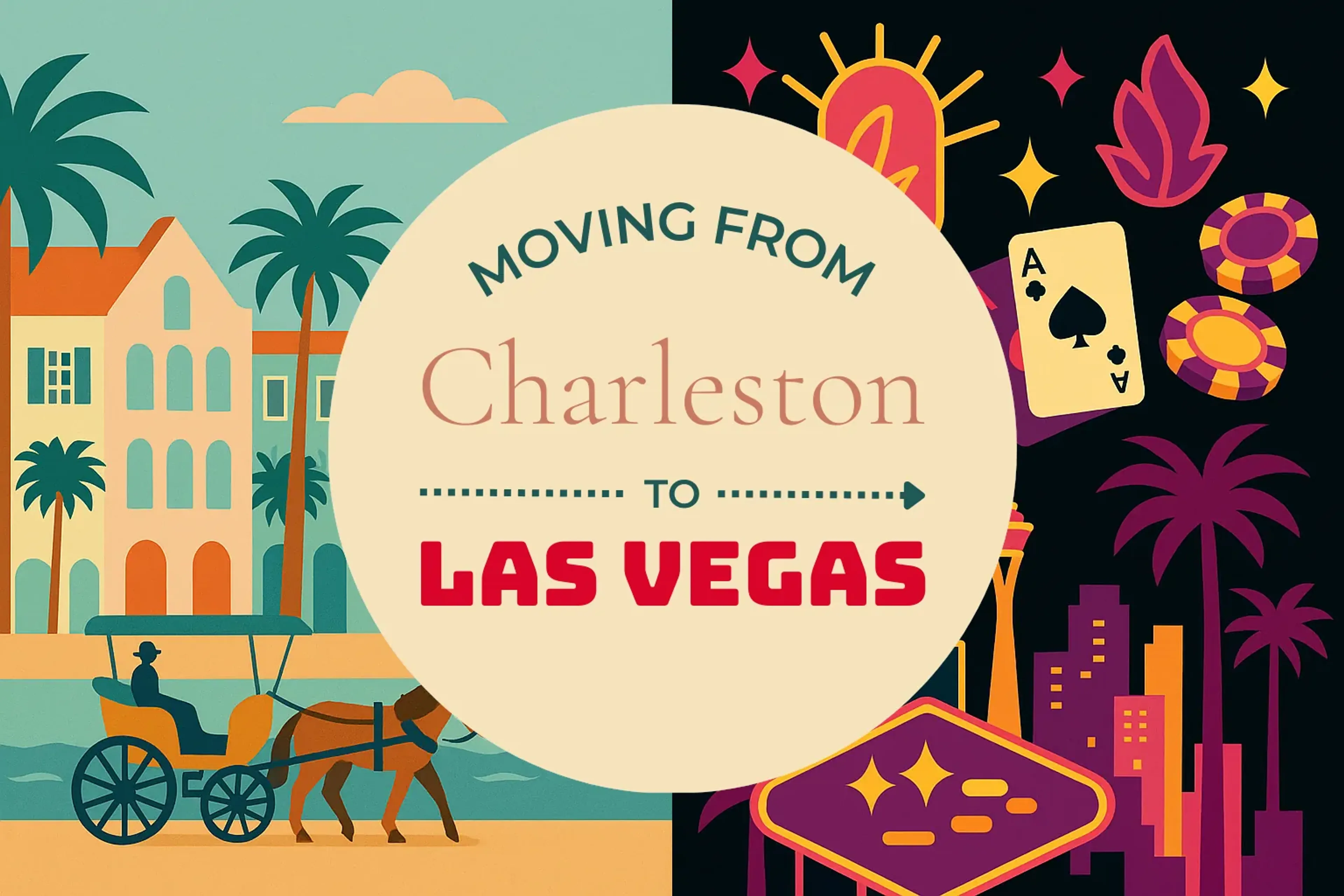 Side-by-side comparison of Charleston to Las Vegas moving companies