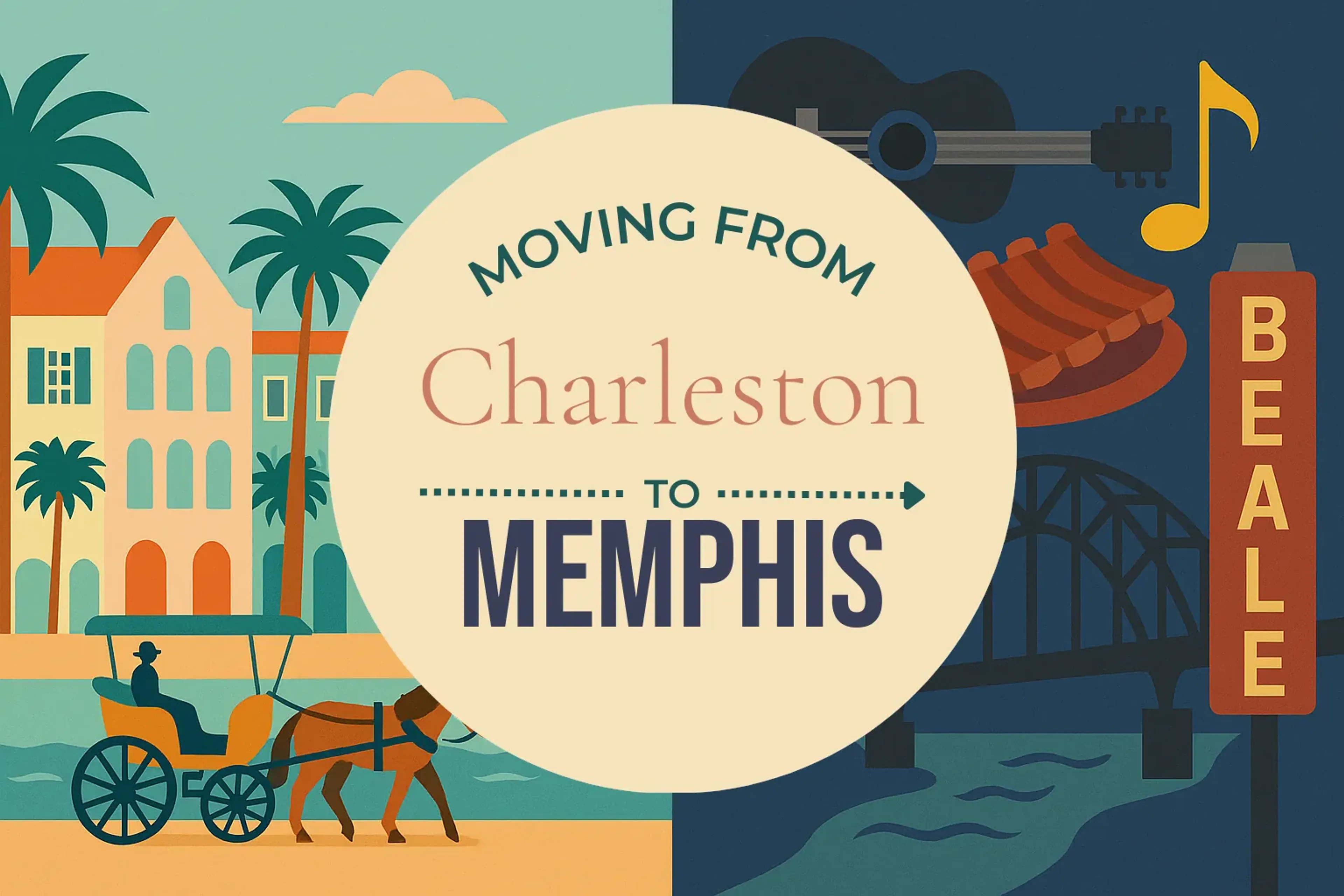Side-by-side comparison of Charleston to Memphis moving companies