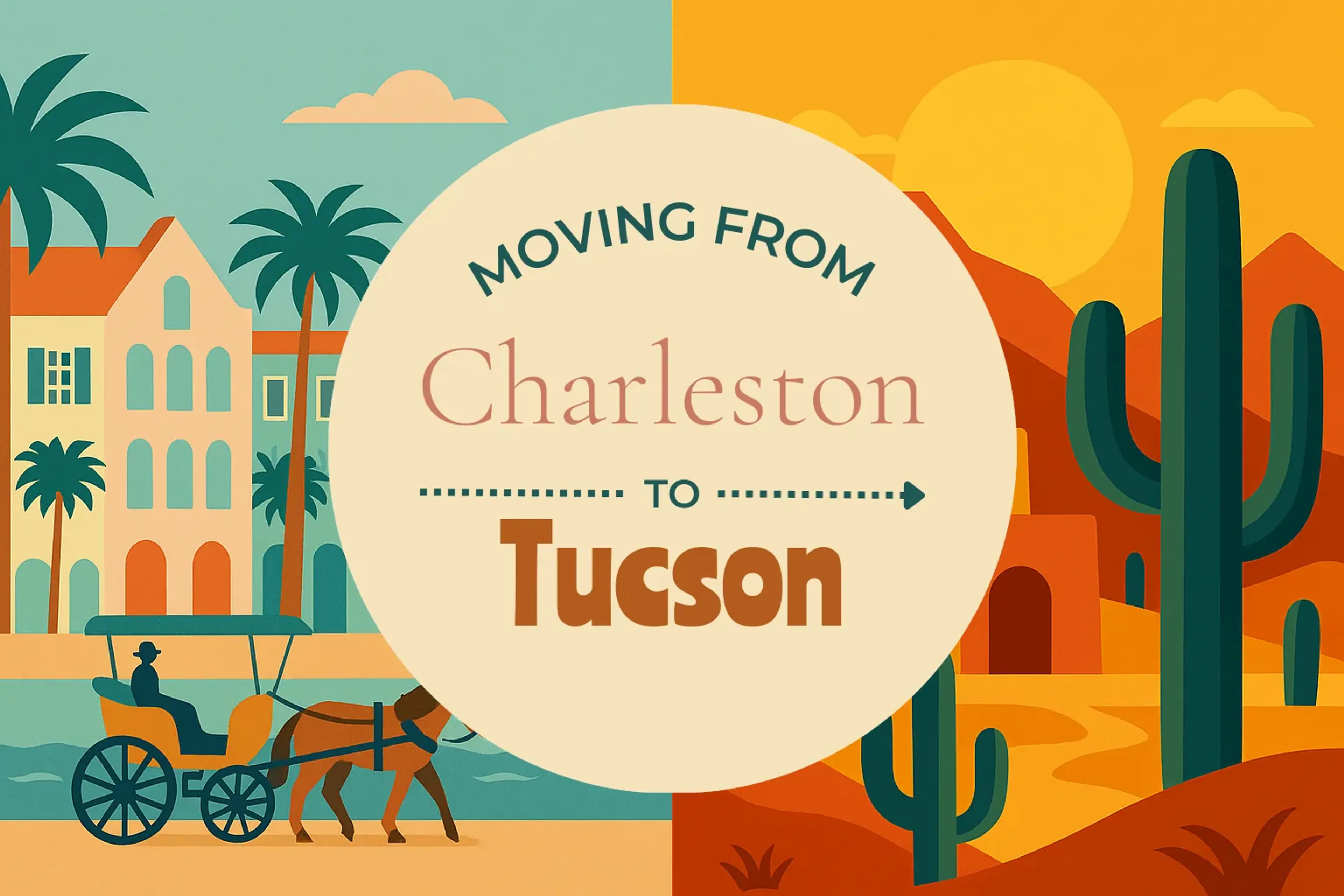 Side-by-side comparison of Charleston to Tucson moving companies