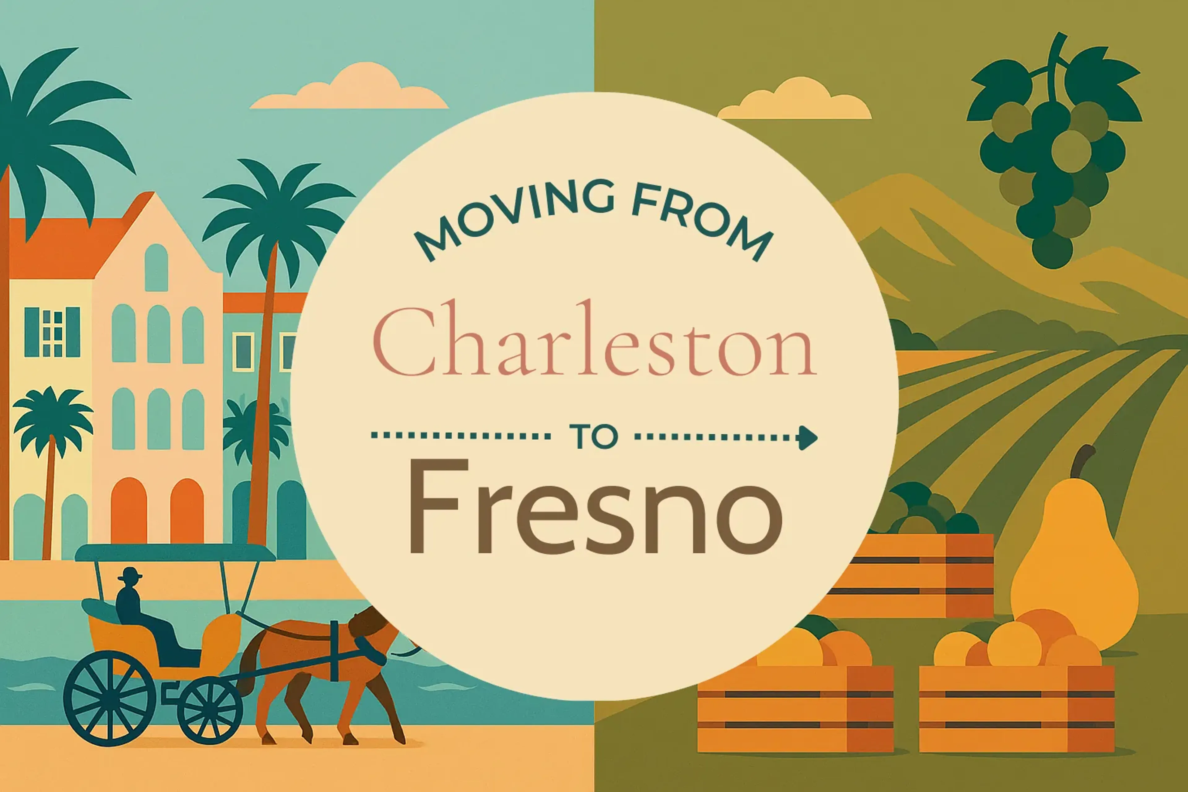 Side-by-side comparison of Charleston to Fresno moving companies