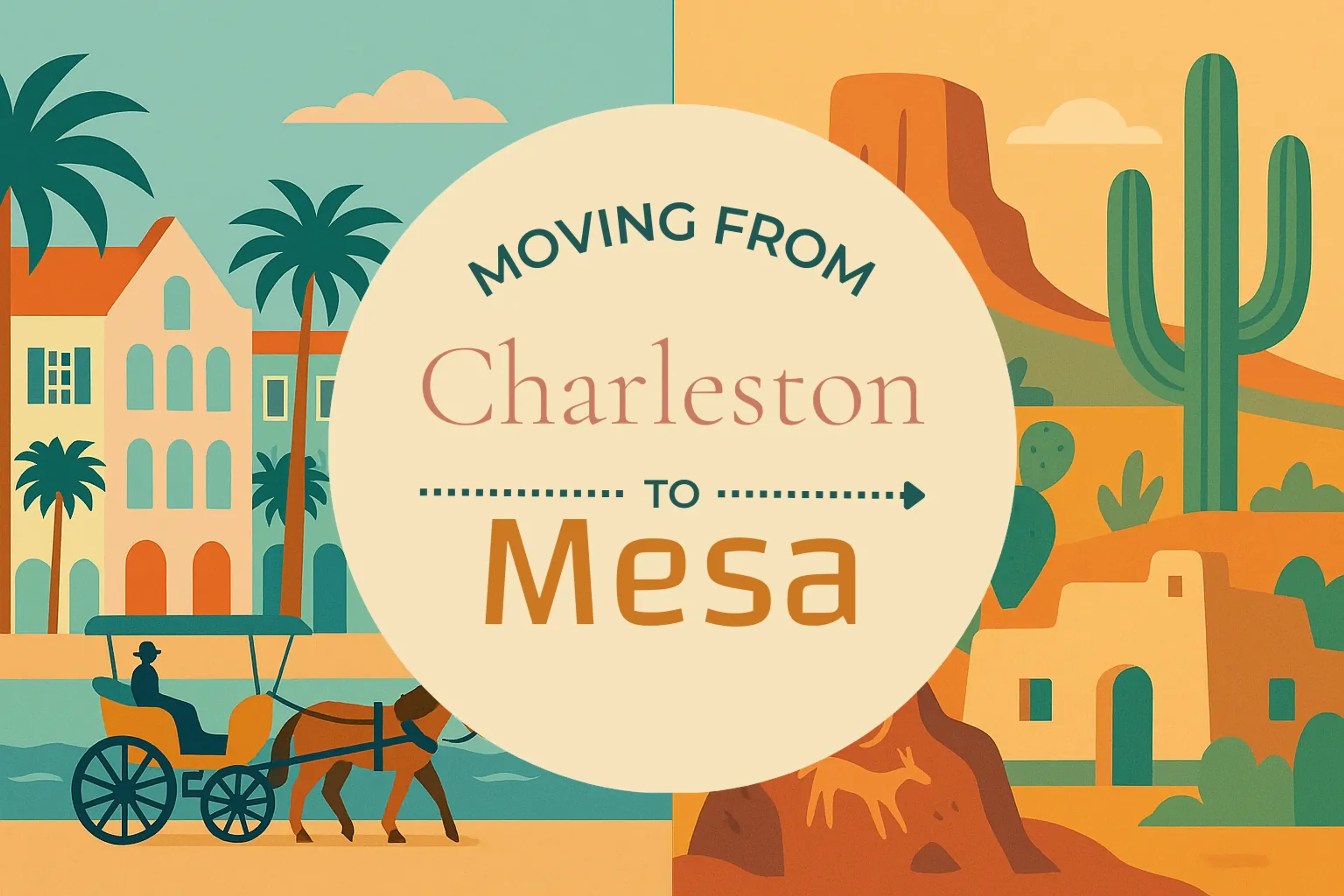 Side-by-side comparison of Charleston to Mesa moving companies