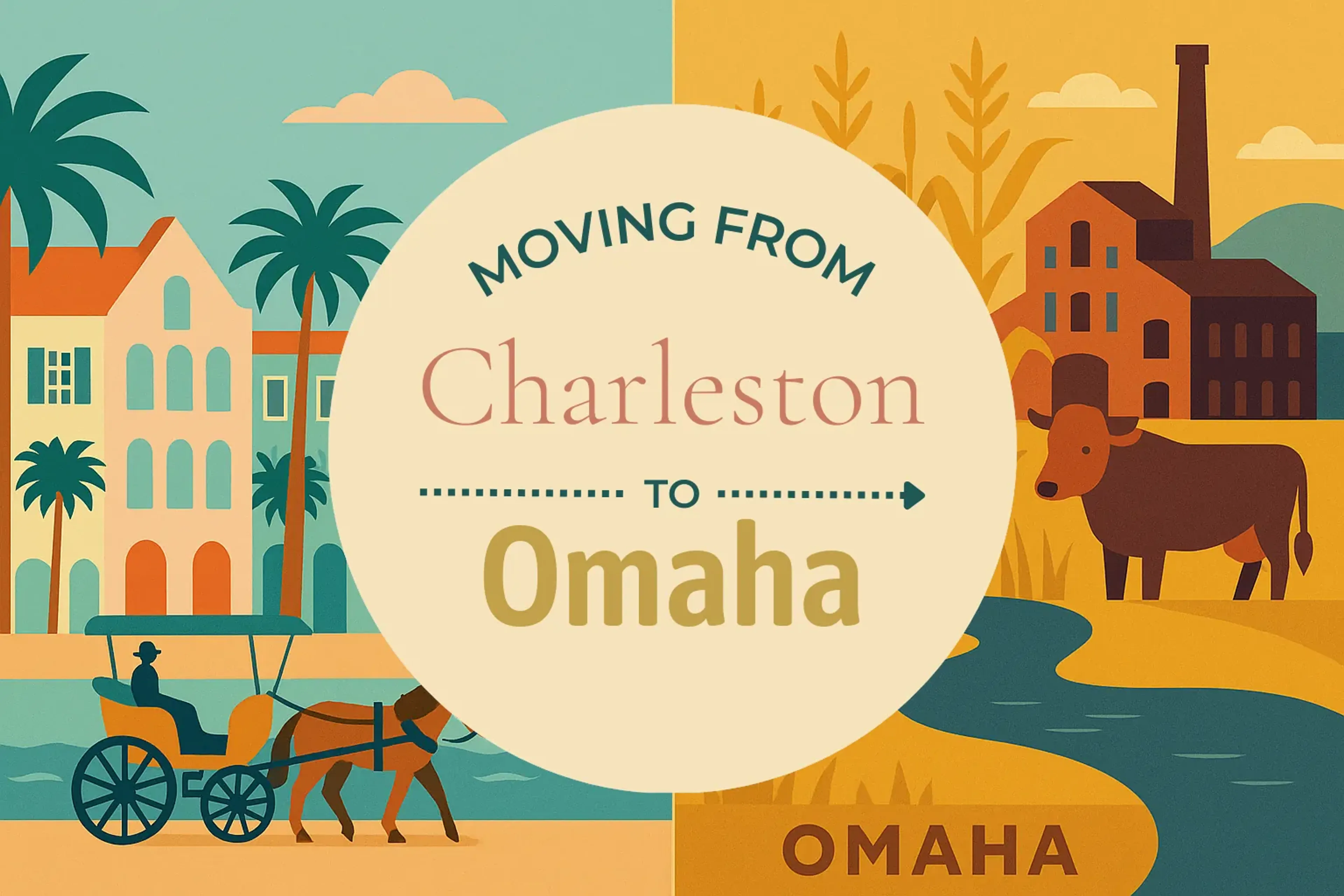 Side-by-side comparison of Charleston to Omaha moving companies