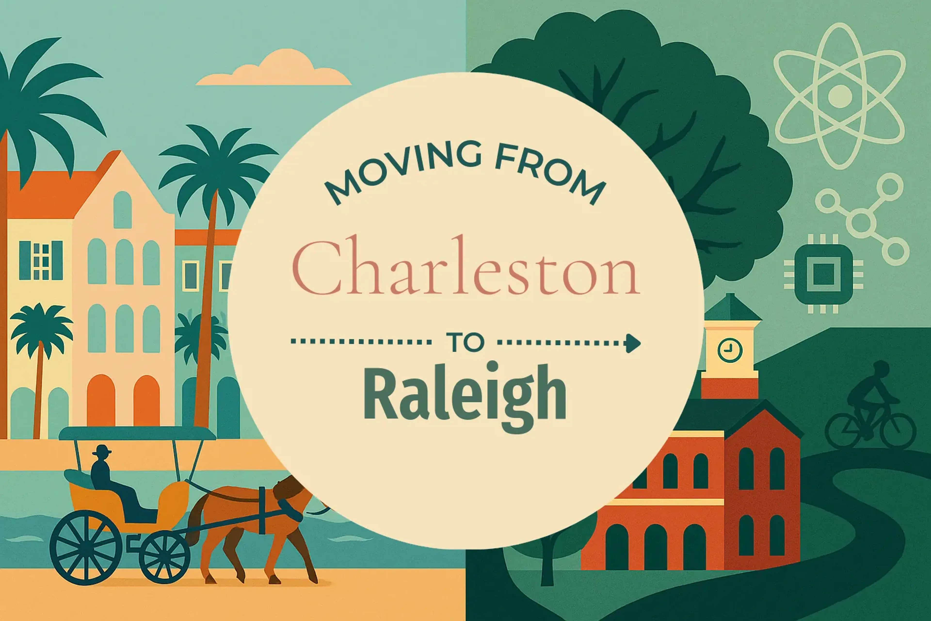 Side-by-side comparison of Charleston to Raleigh moving companies