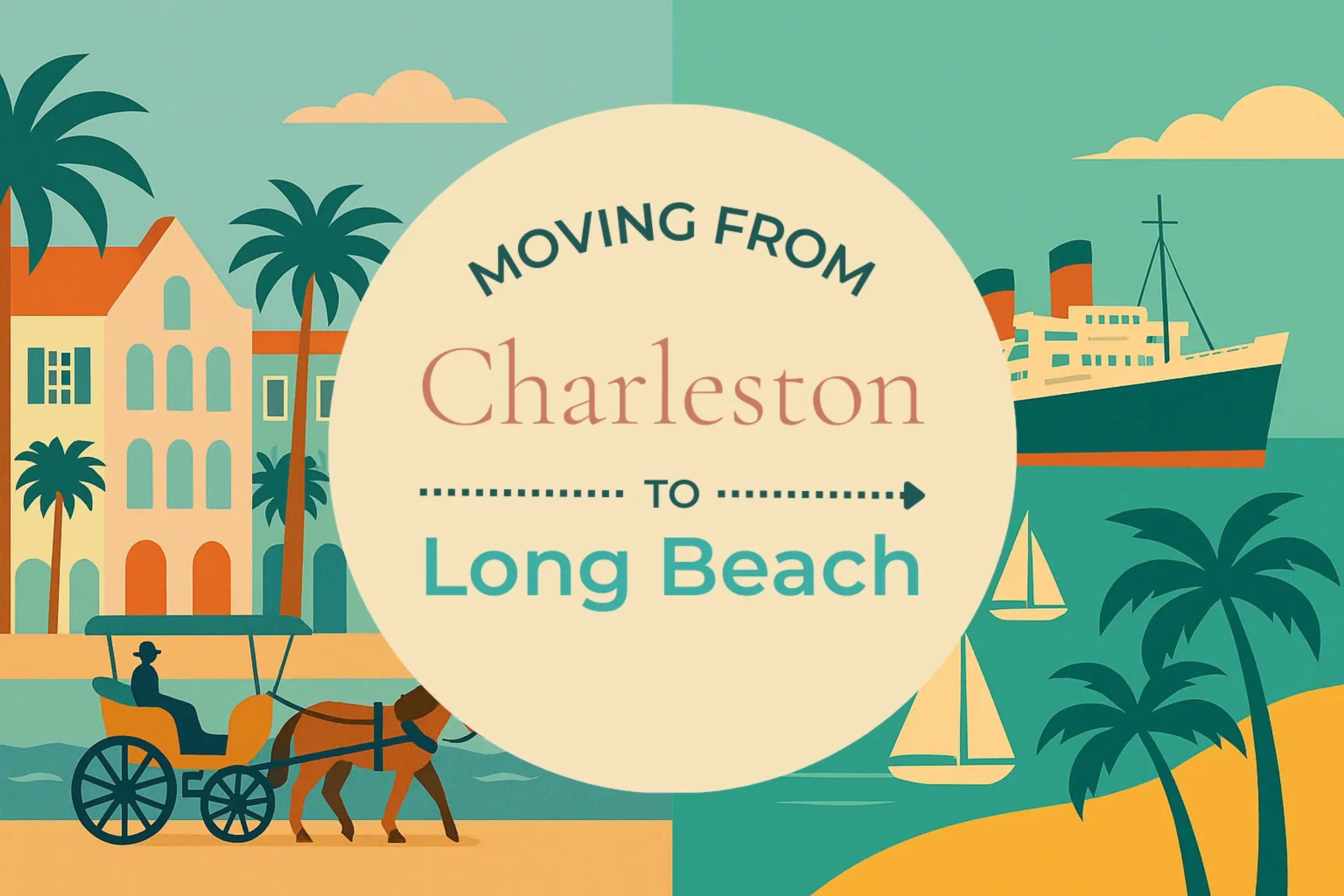 Side-by-side comparison of Charleston to Long Beach moving companies