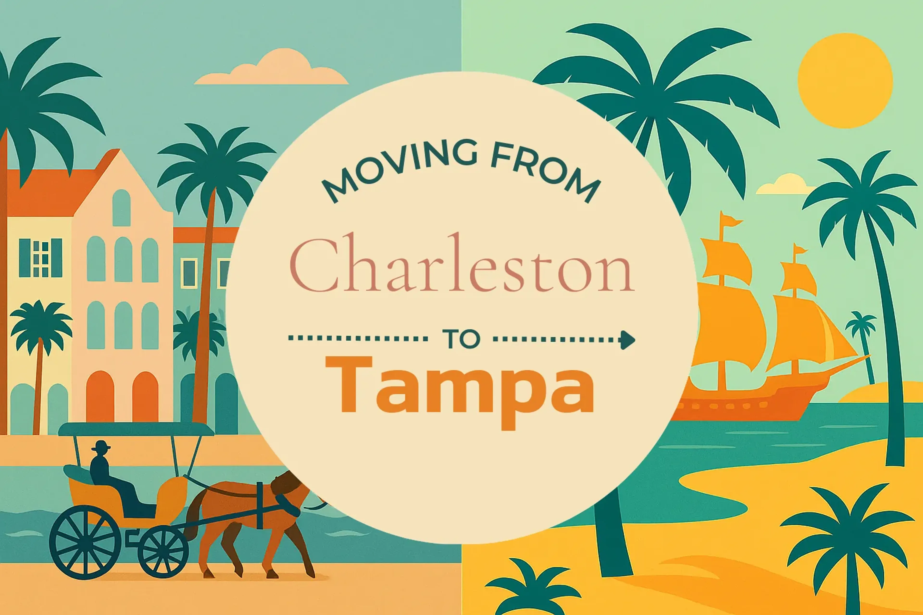 Side-by-side comparison of Charleston to Tampa moving companies